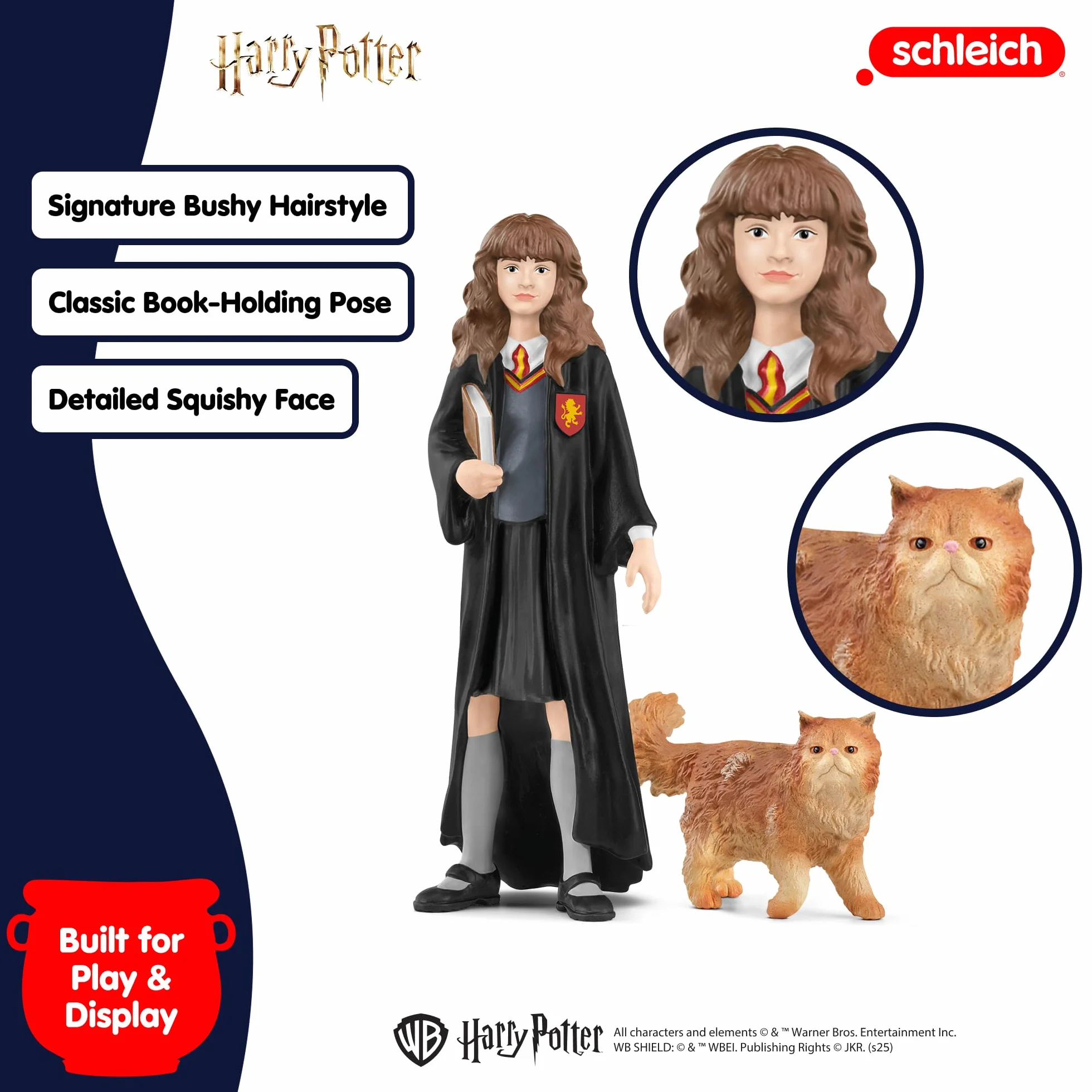 schleich 42635 Hermiona Granger & Krzywołap, od 6 lat, WIZARDING WORLD - figurka, 3 x 3 x 10 cm
