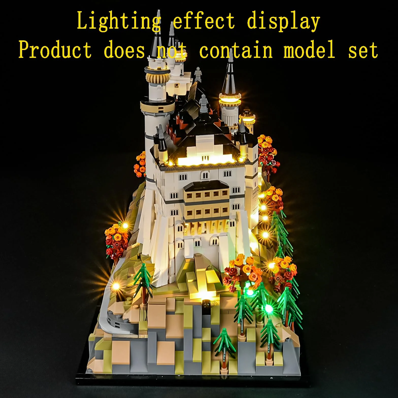 GEAMENT Oświetlenie LED Kompatybilne z LEGO Zamek Neuschwanstein (Castle) Architecture 21063 Model do Składania Klocków (Zestaw Modeli Niezawarty)