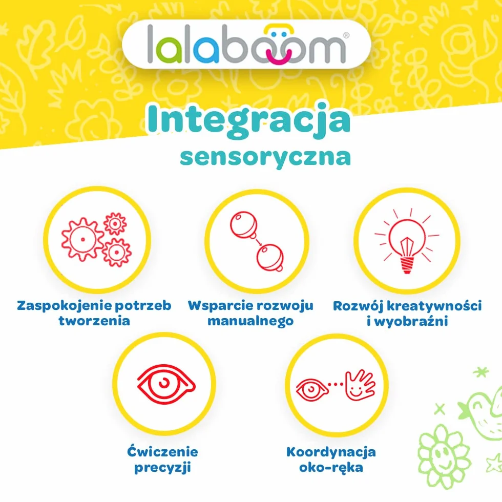 Trefl, Lalaboom - Kulko-klocki Sensoryczne, Zwierzątka - Zestaw 24 Elementów, Zabawka 4w1, Klocki dla Maluchów, Rozwój Motoryczny, Bezpieczna Zabawka Edukacyjna dla Dzieci od 10 miesięcy