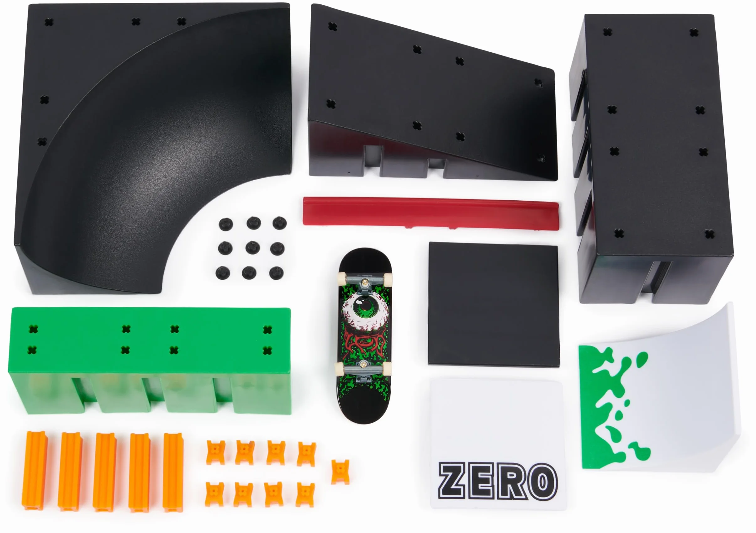 Tech Deck X-Connect zestaw startowy – Bowl Builder 2.0 zestaw ramp z autentyczną tablicą na palce marki Zero i akcesoriami, od 6 lat