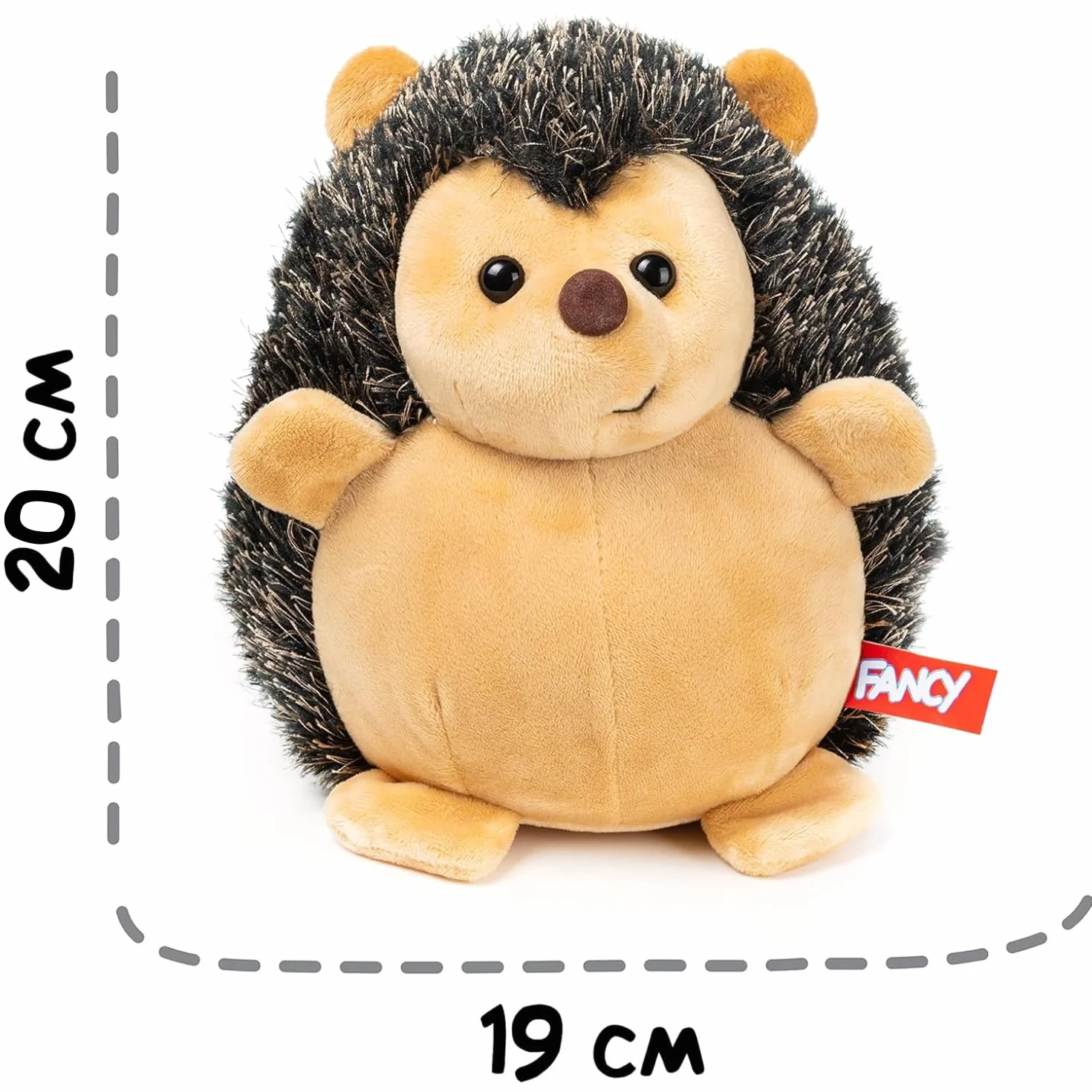 FANCY Pluszowy Jeż 20 cm, Wesoła Zabawka dla Dzieci 0+ i Dorosłych, Maskotka Jeż, Pluszowe Zwierzątka Mini Pluszak