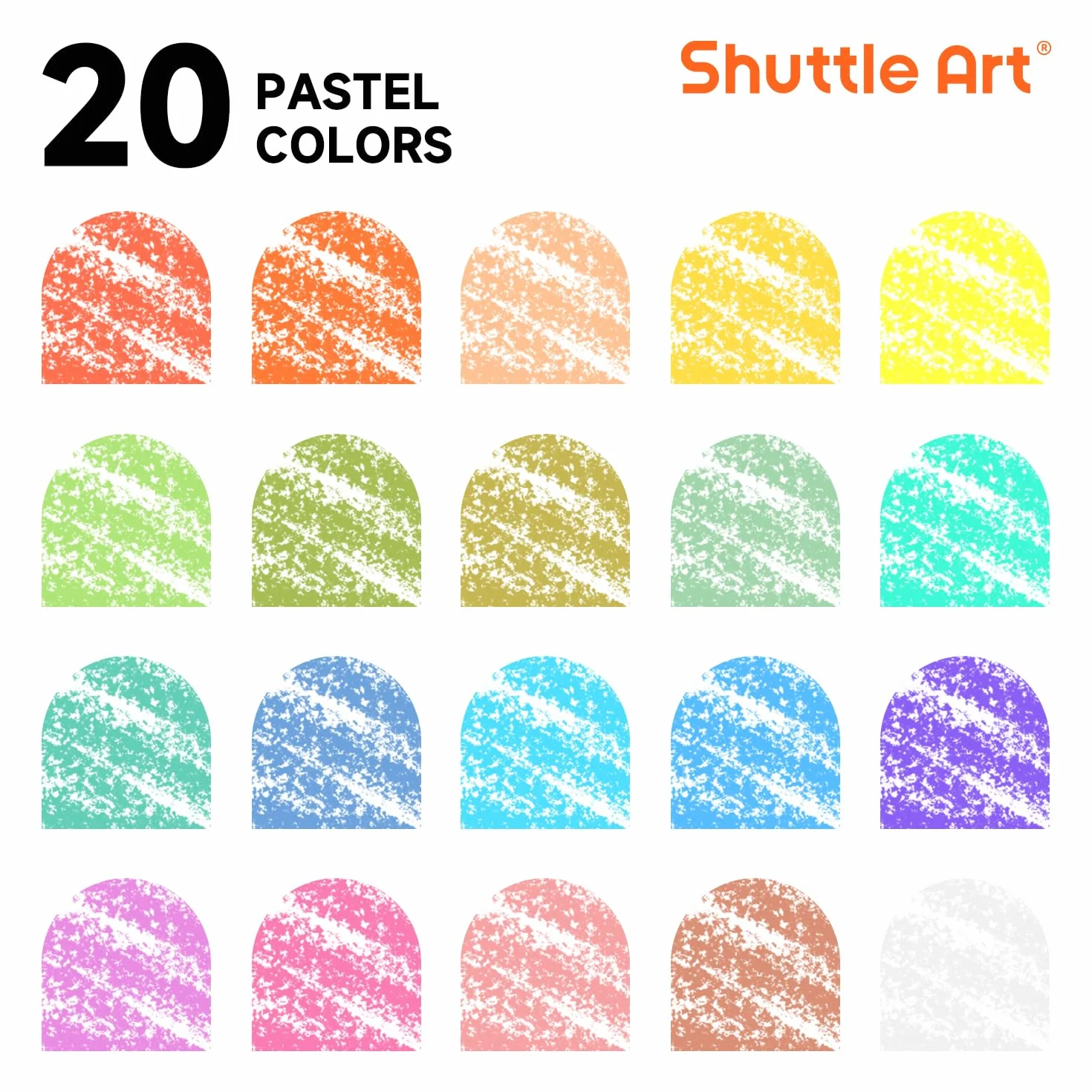 Shuttle Art Tempera pałeczki do malowania dla dzieci, 20 pastelowych kolorów, zmywalne, gwasz, tempera, dla dzieci, skręcane, bez bałaganu, szybkoschnące, świetnie sprawdzają się na papierze, drewnie