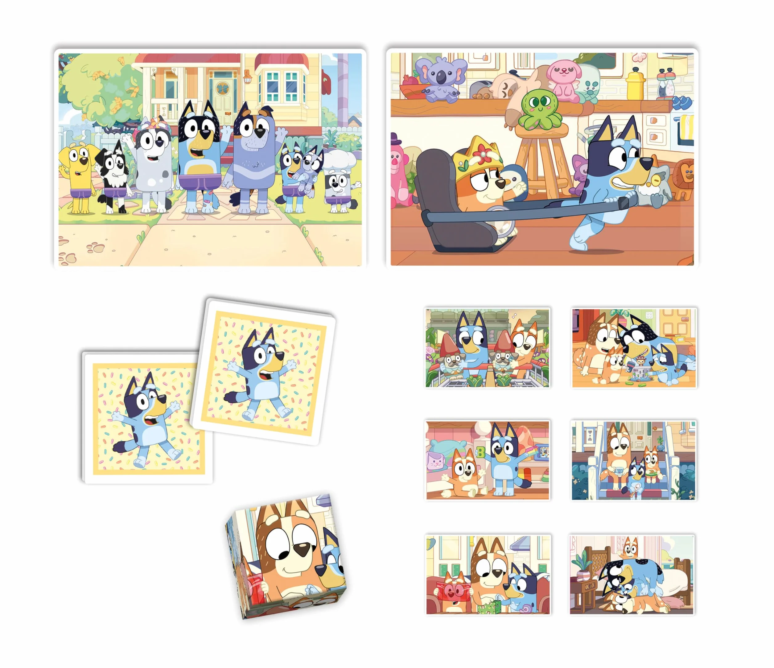 Clementoni Edukit 4 w 1 Bluey zestaw gier planszowych memo puzzle dla dzieci 3 lata