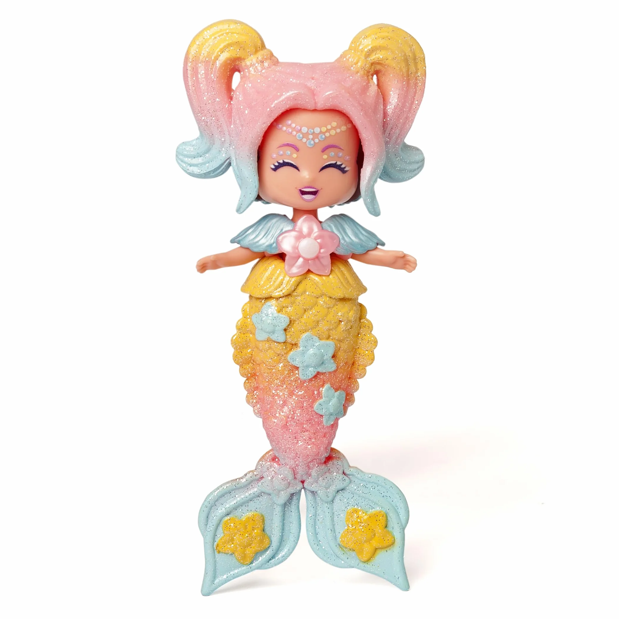 KOOKYLOOS Fairytale Mix & Match Rainbow – lalka fantasy 3 w 1, zawiera 1 lalkę, 1 kostium księżniczki, 1 strój syrenki i 1 strój wróżki