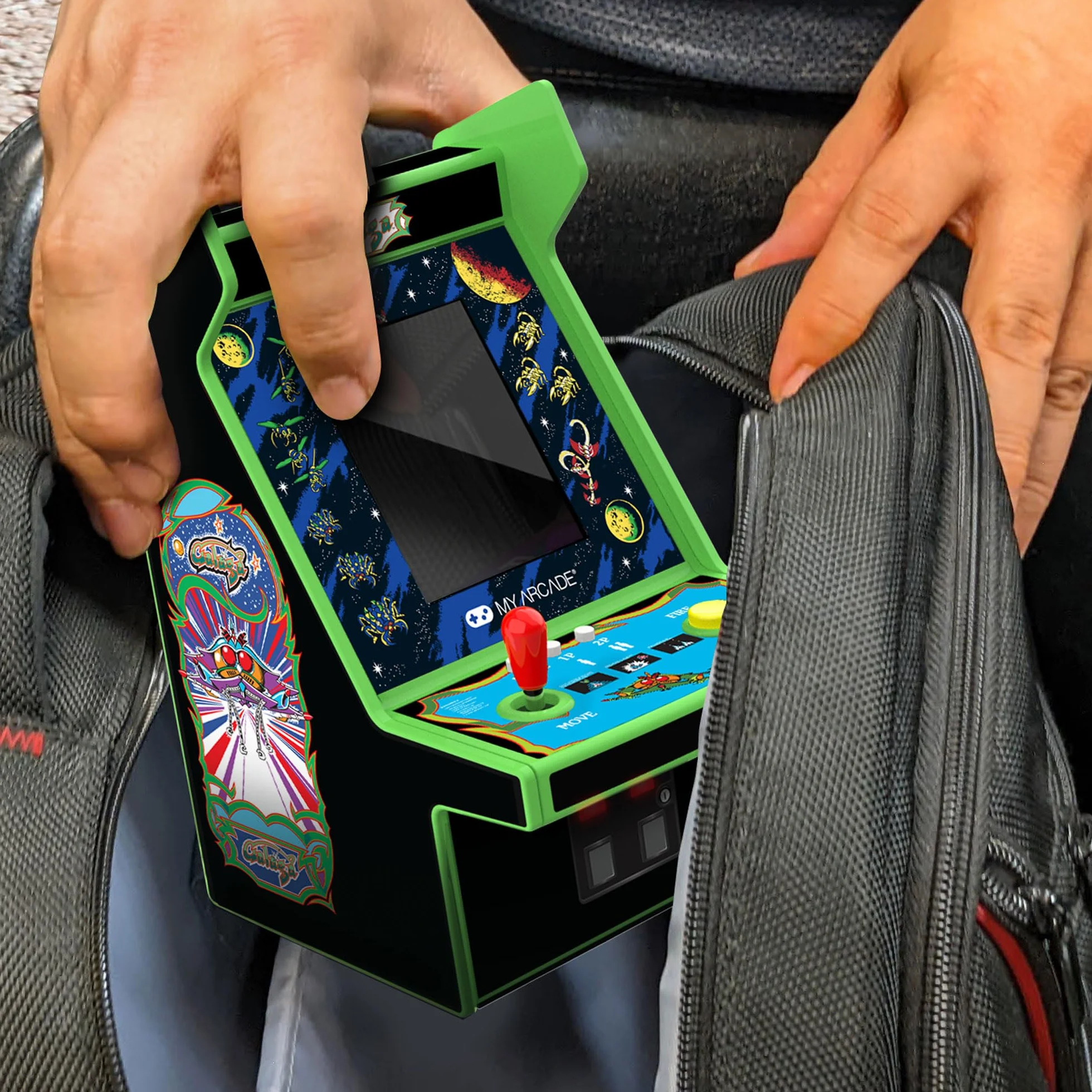 Micro Player PRO Galaga & Galaxian gra retro 7 cm ekran o wysokiej rozdzielczości