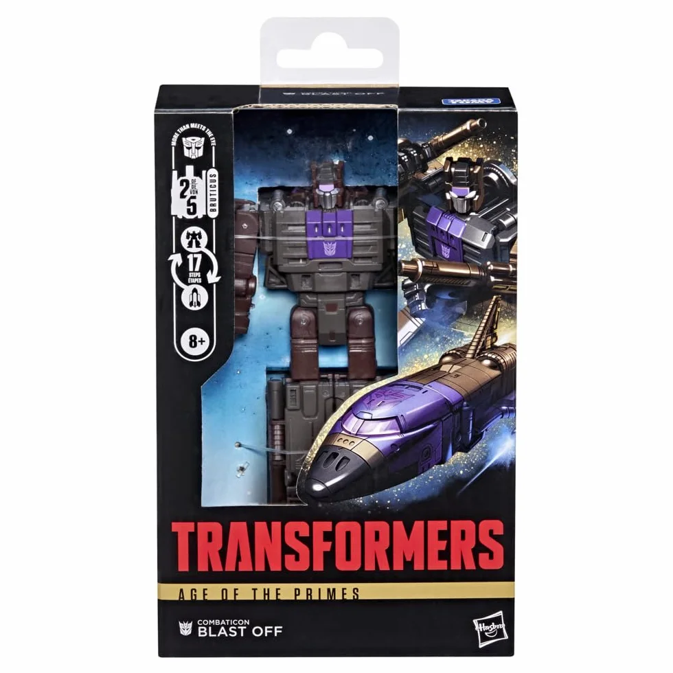 Combaticon Blast Off z kolekcji Transformers: Age of the Primes, 14-centymetrowa przekształcająca się figurka klasy Deluxe, zabawkowe roboty dla dzieci w wieku od 8 lat