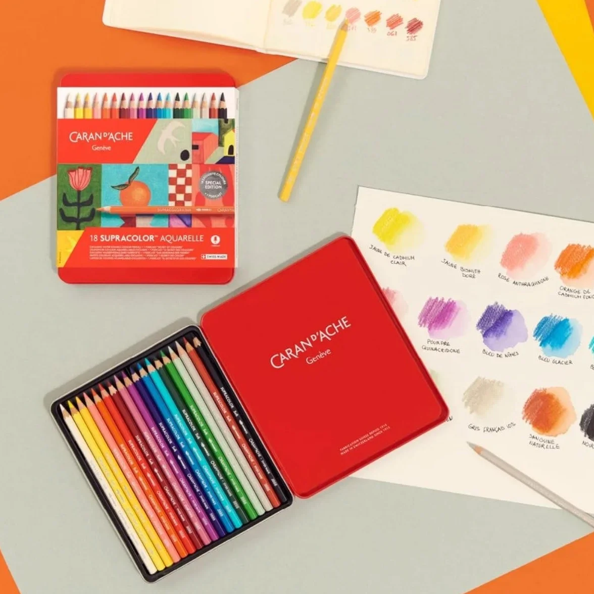 Caran d'Ache Etui 18 kolorów Supracolor™ akwarele - edycja specjalna/nr ref. 3888.418
