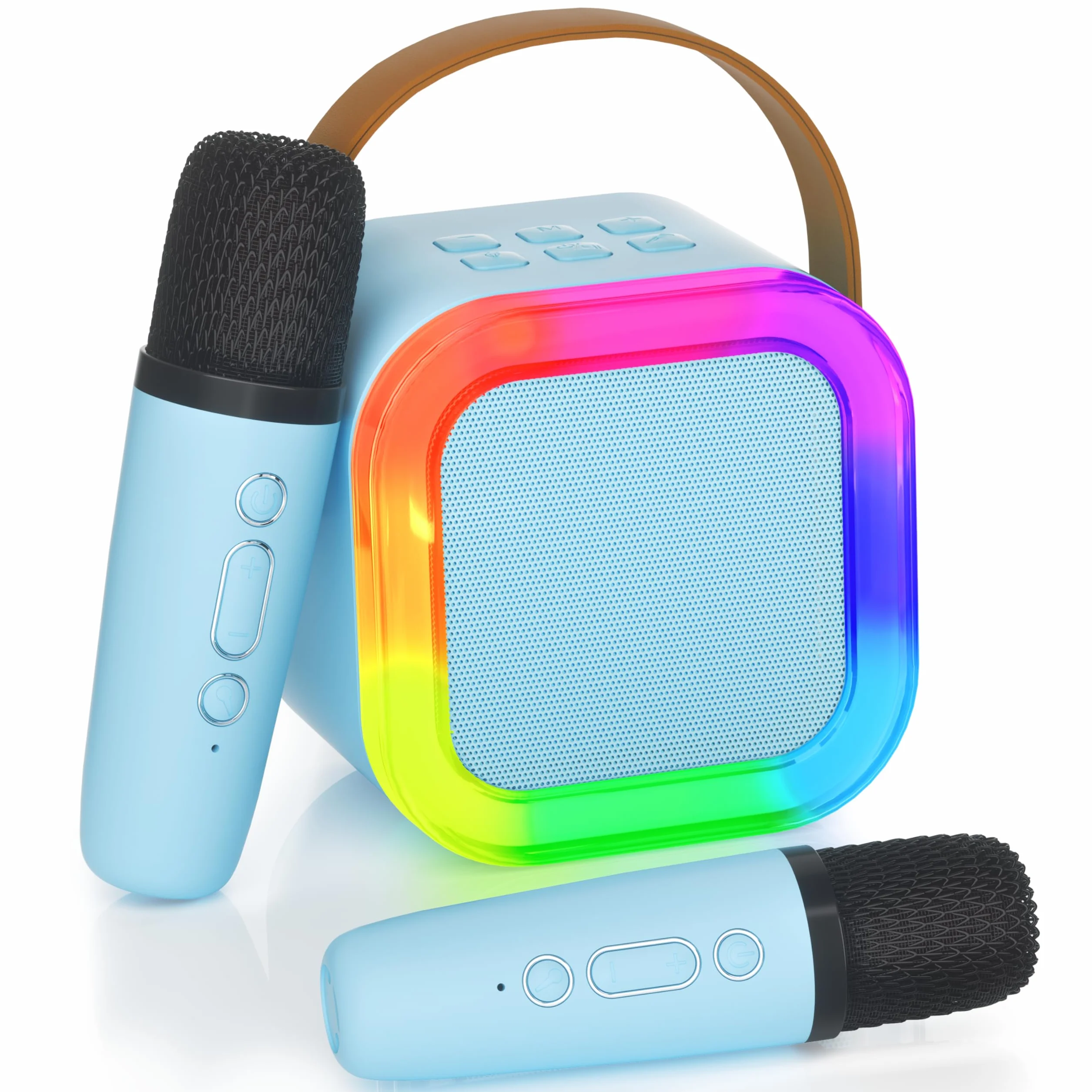 Maszyna do karaoke dla dzieci i dorosłych, przenośny głośnik Bluetooth z 2 mikrofonami bezprzewodowymi, prezenty, zabawki, prezenty dla dziewcząt w wieku 4, 5, 6, 7, 8, 9, 10, 12 lat, urodziny