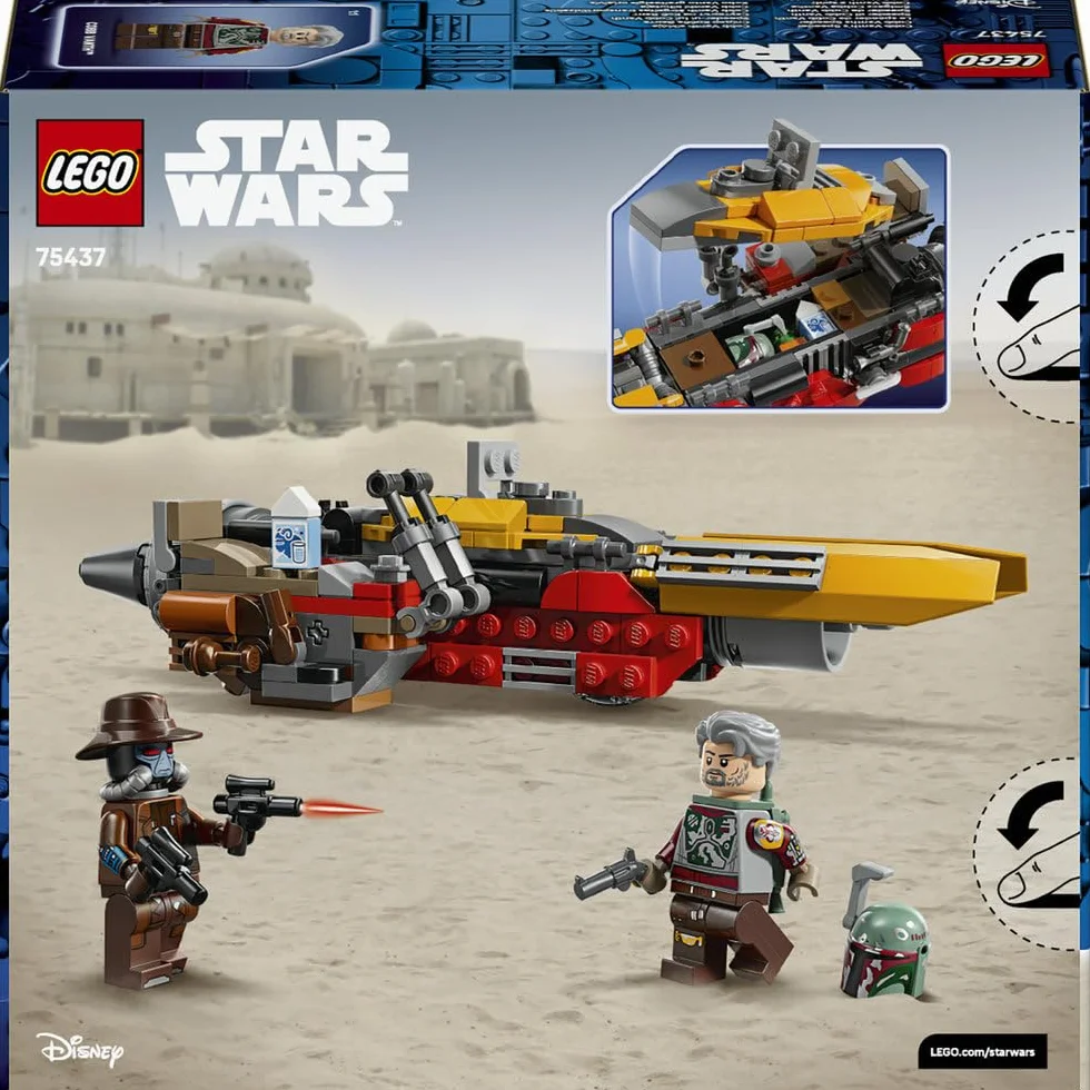 LEGO Star Wars Śmigacz Cobba Vantha, zabawka dla dzieci do zbudowania, pojazd do zbudowania i dwie minifigurki, pomysł na prezent dla chłopca od 6 lat, dla dziewczynki i fanów Gwiezdnych Wojen 75437