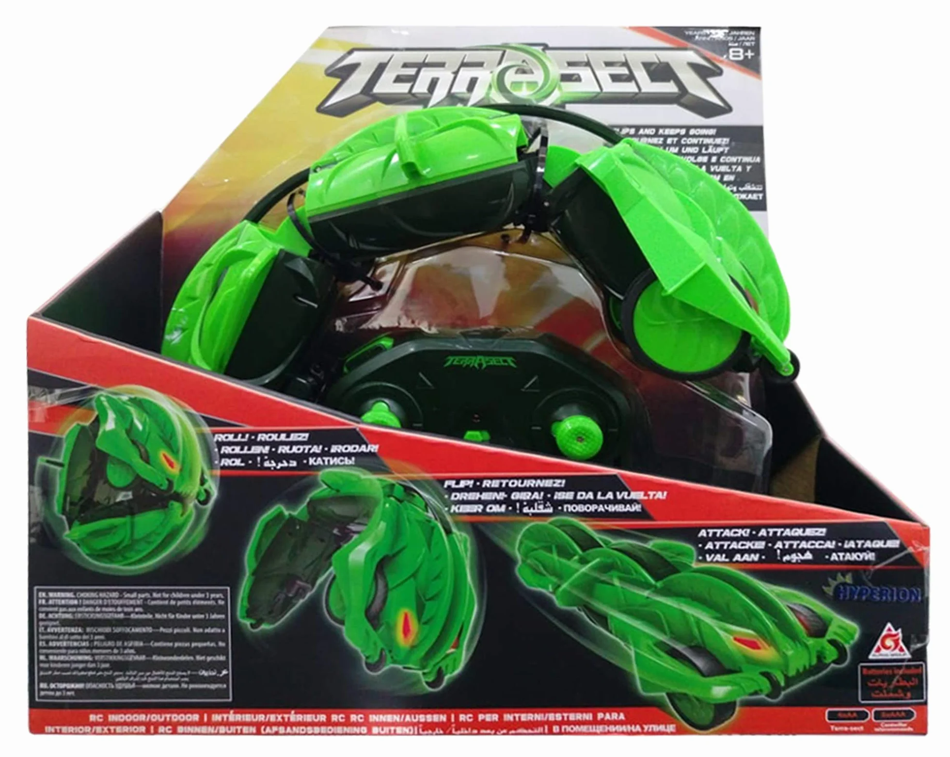 Feature RC TERRASECT - STWORZENIE -Zabawka sterowana radiowo do pomieszczeń i na zewnątrz z możliwością obrotu o 360° z efektami świetlnymi i zasięgiem 40 m - Zabawki dla dzieci od 8 lat