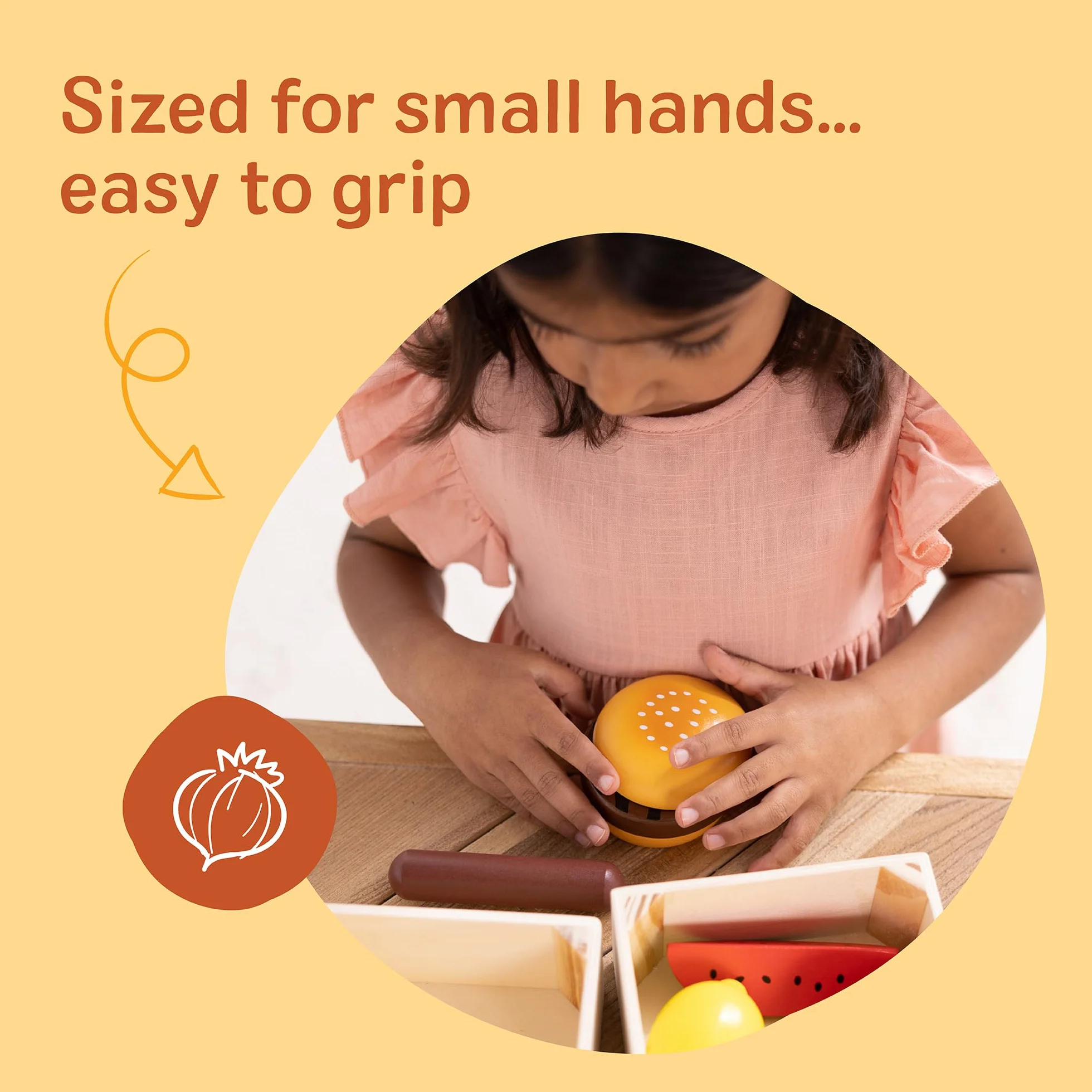 Melissa & Doug Drewniane produkty spożywcze do zabawy | Zabawa w udawanie | Drewniane jedzenie do zabawy |Zabawka Montessori | Prezent dla dzieci w wieku 3 4 5 lat | Dla chłopca lub dziewczynki