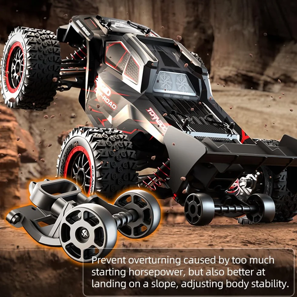 X-Verse SG316MAX 1:16 zdalnie sterowany samochód, bezszczotkowy samochód RC, offroad, 2,4 GHz, wodoszczelny samochód wyścigowy RC Buggy, 4WD Off-Road RC Crawler dla dorosłych, 3 baterie