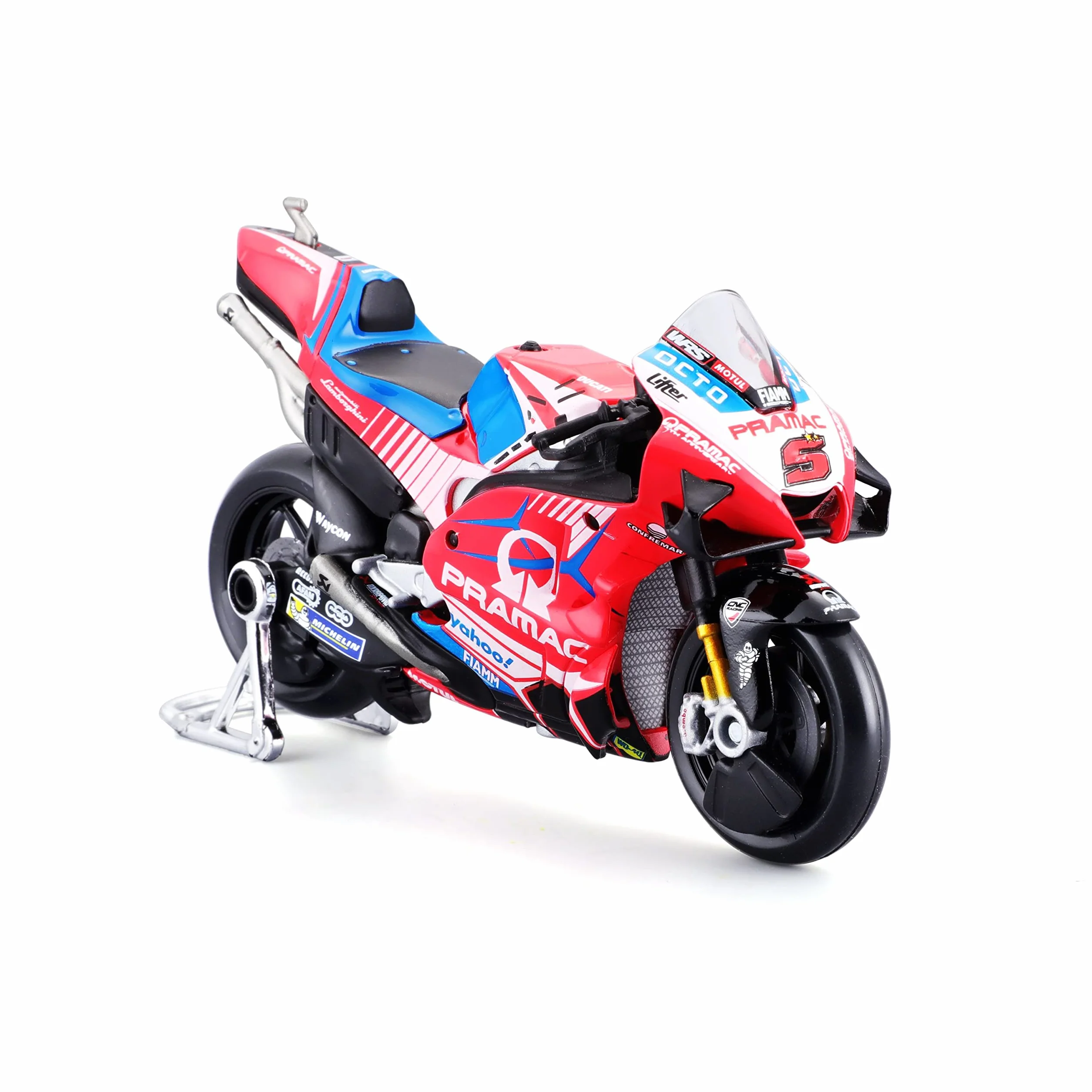 Maisto - Ducati Pramac #5 Johann Zarco - Moto GP Racing - Nowość FA 2022 - Miniaturowy dla dzieci - Skala 1/18