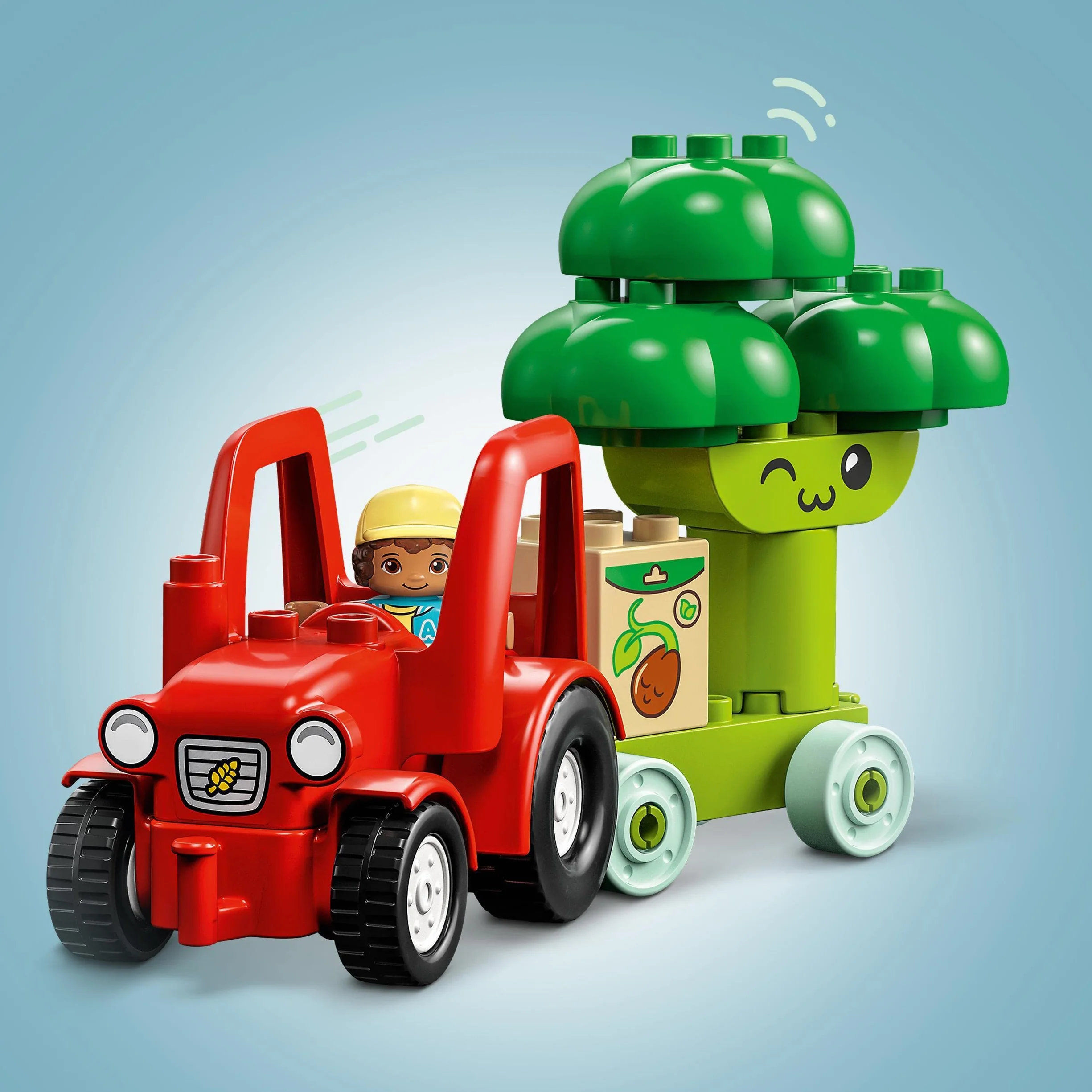 LEGO 10982 DUPLO My First Traktor z warzywami i owocami, Zabawki do Sortowania Według Kolorów dla Niemowląt i Małych Dzieci od 1,5 do 3 lat