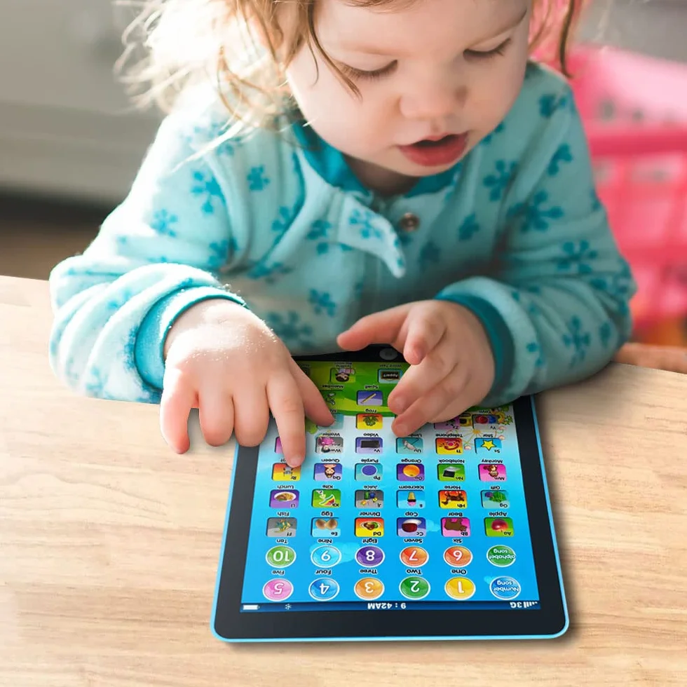 Podkładka edukacyjna dla dzieci, interaktywna zabawka dla małych dzieci, z cyframi słów, alfabety, piosenki angielskie, elektroniczna zabawka edukacyjna dla chłopców i dziewczynek w wieku