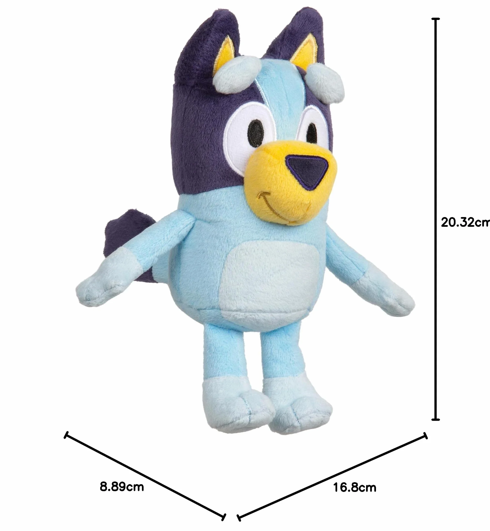 BlueY Giochi Preziosi miękki plusz o wysokości ok. 20 cm z detalami, jak w kreskówce, dla dzieci od 3 lat