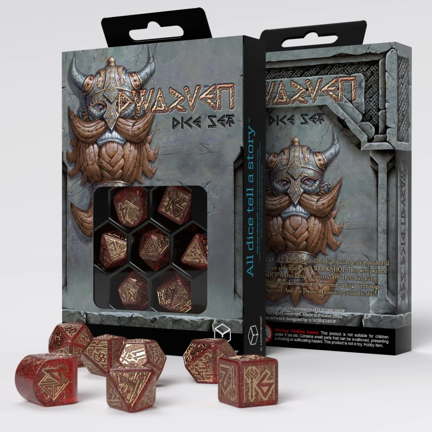 Q-Workshop Dwarven Dice Set Jewels Zestaw kości