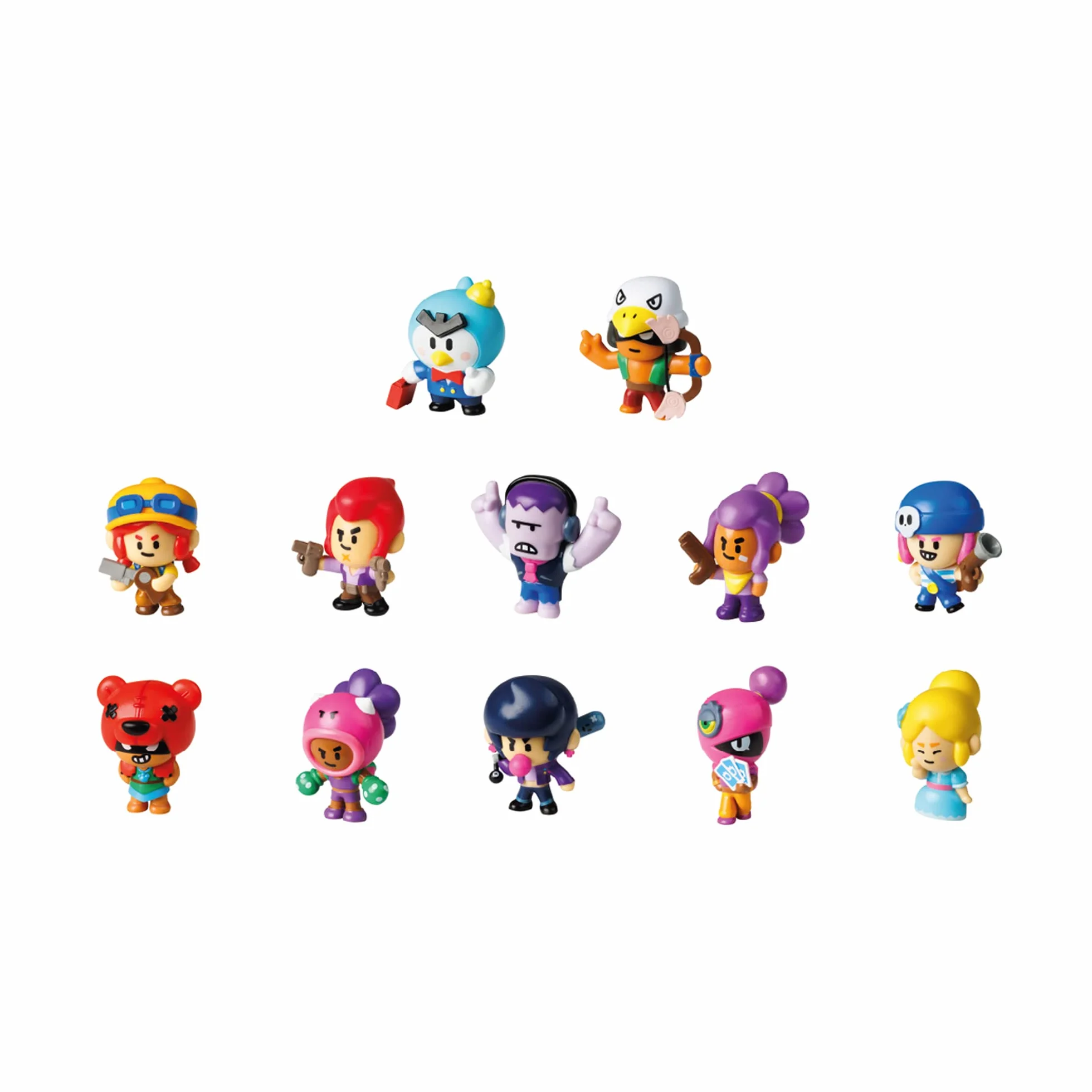 Brawl Stars Zestaw 8 mini figurek do kolekcjonowania | 2 tajemnicze postacie | 1 srebrna figurka | Figurki 5,1 cm | P.M.I. Oficjalnie licencjonowane zabawki | Supercell | Prezent dla graczy