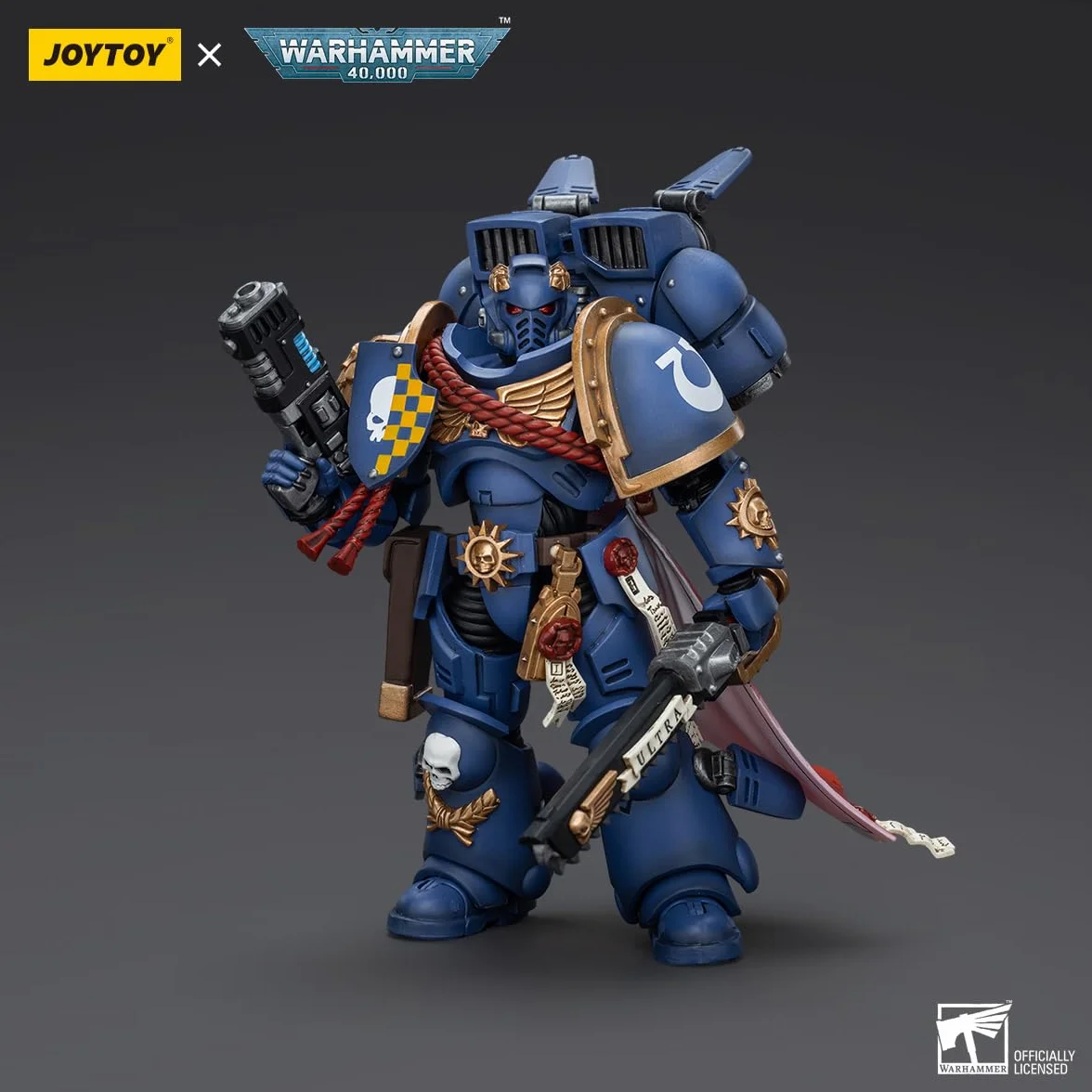 TOYVERSE JOYTOY 1/18 Figurka akcji Warhammer 40,000, kapitan ultramaryny z pakietem skokowym, model postaci ruchomych stawów, od 15 lat