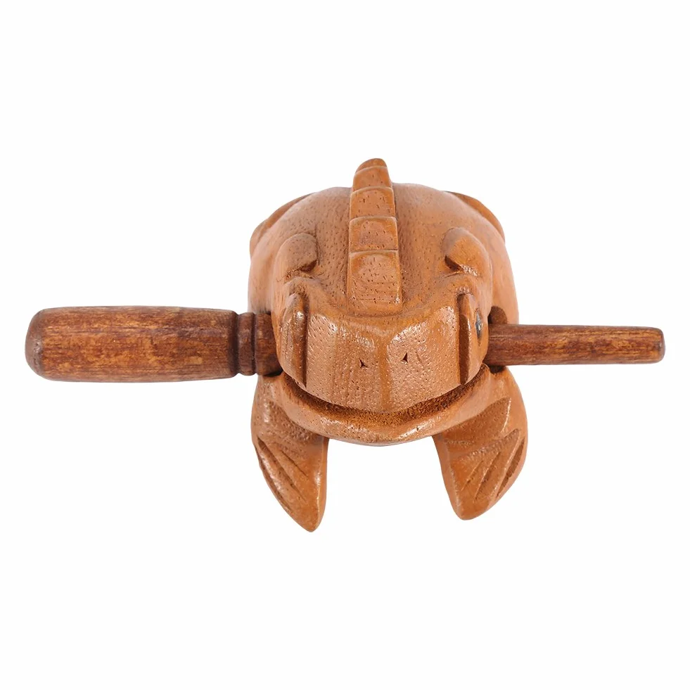 Drewniana żaba tajlandia tradycyjne rzemiosło drewniana szczęśliwa żaba rechot Instrument muzyczny Home Office Decor Office(#3 10.6CM)