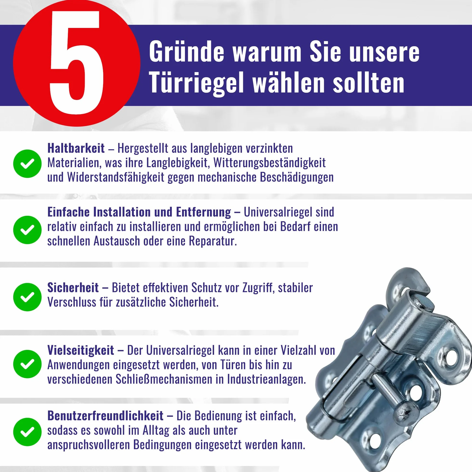 Chle-Mar – 10 x rygiel drzwiowy mały 30 mm | zasuwa do drzwi, furtek, bram | Wytrzymały zamek zasuwkowy do wnętrz i na zewnątrz | Uniwersalny stalowy rygiel nierdzewny odporny na warunki atmosferyczne