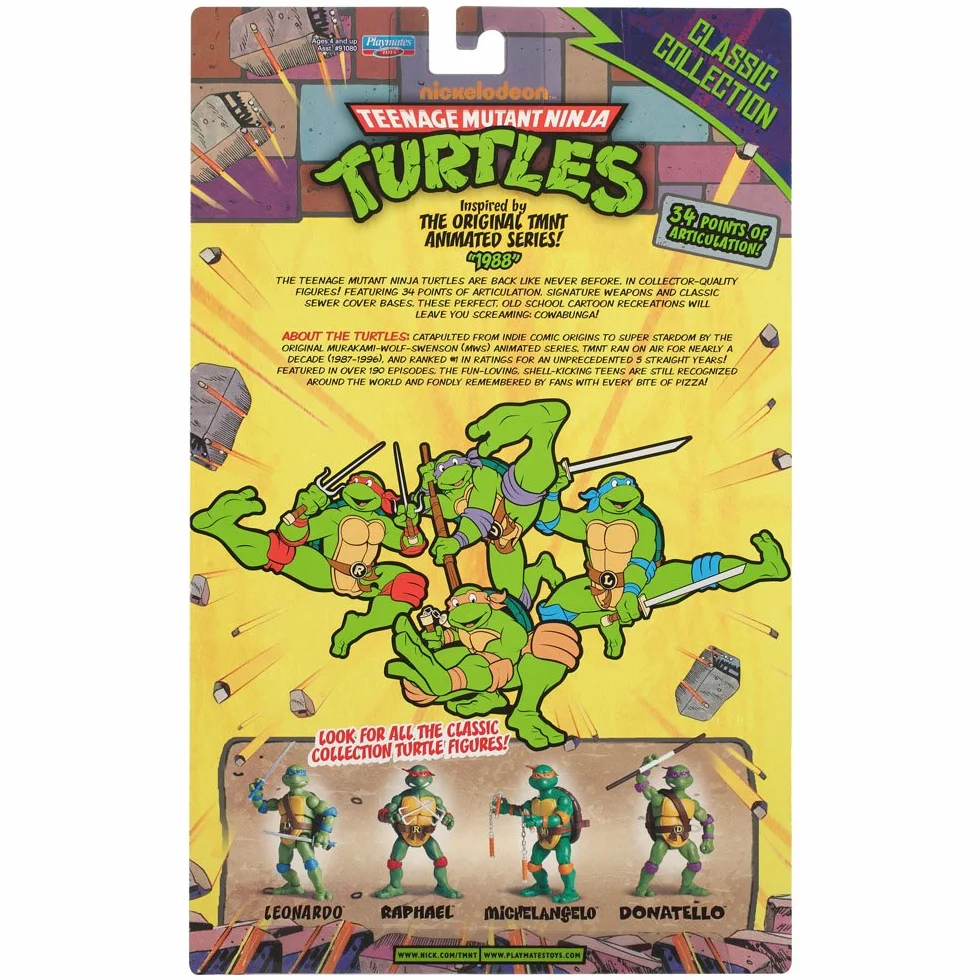 TMNT Nastolatkowie mutant żółwie ninja 15 cm klasyczna kolekcja figurka Michała Anioła