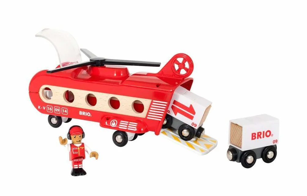 Brio 63388600 Helikopter Transportowy (63388600) Bezpieczna Zabawka Dla Dzieci Powyżej 3 Lat