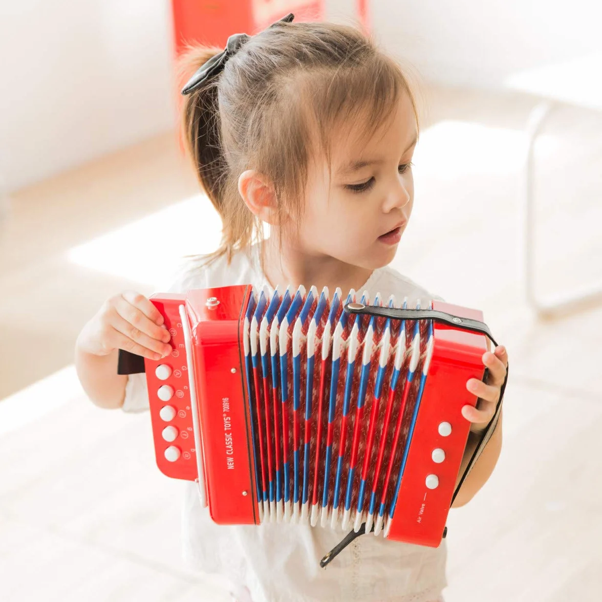 New Classic Toys akordeon z książką muzyczną niebieski 10056