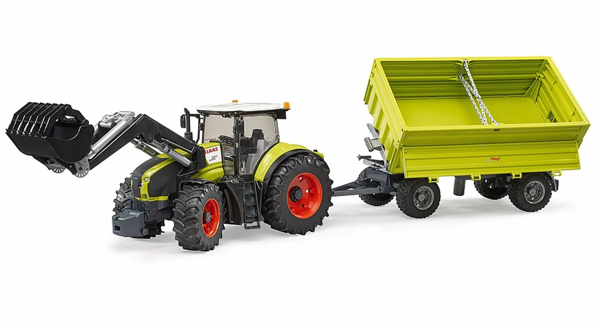 Siva Toys B102203 Fliegl 3-Seitenkipper mit Aufsteckbordwand Bruder Siva '' przyczepa boczna, różne kolory
