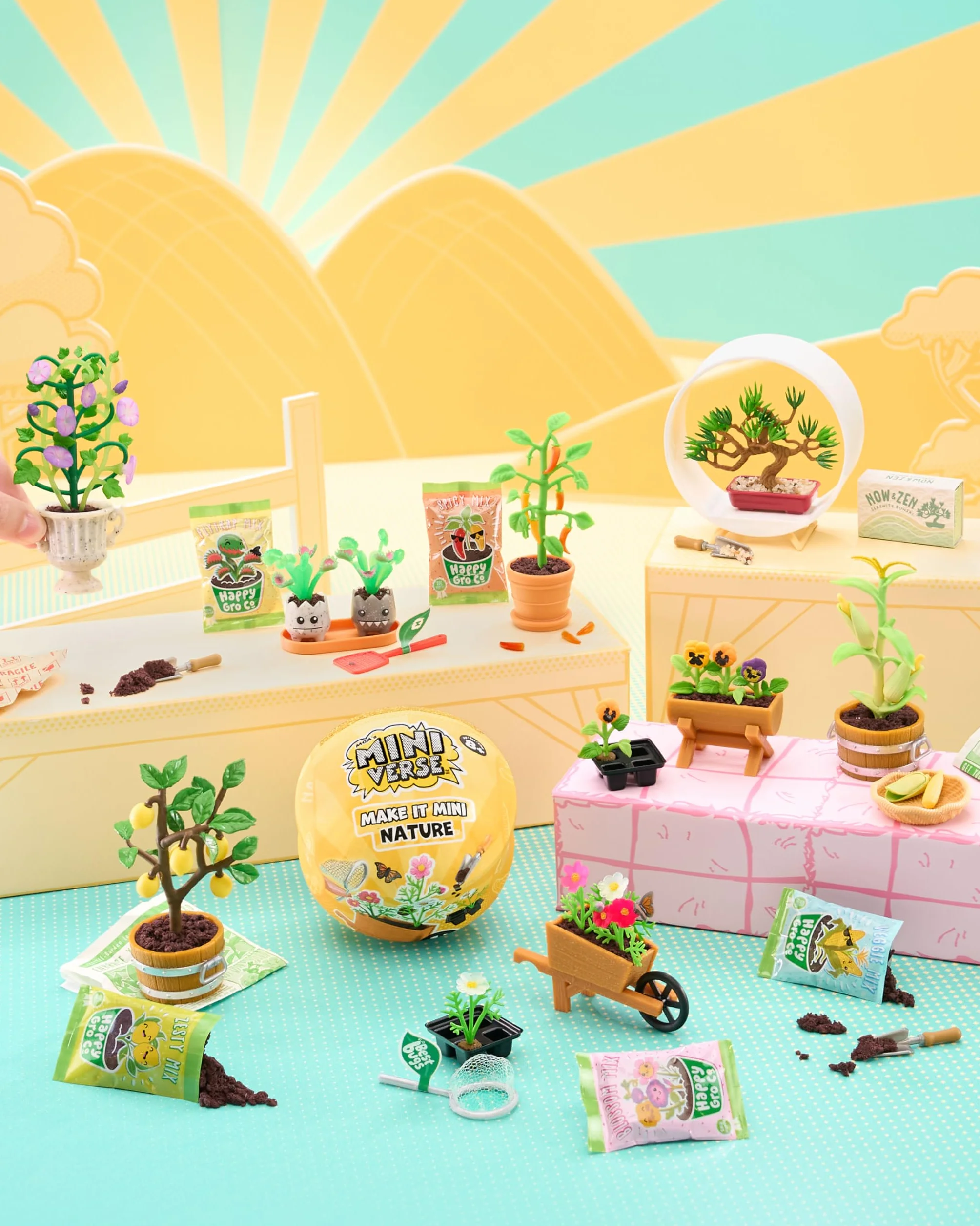 MGA's Miniverse Make It Mini Nature Series 3 - Mini Przedmioty Kolekcjonerskie, Rękodzieło DIY, Repliki Roślin, Zabawkowe Kwiaty, dla Kolekcjonerów i Dzieci w Wieku 8+