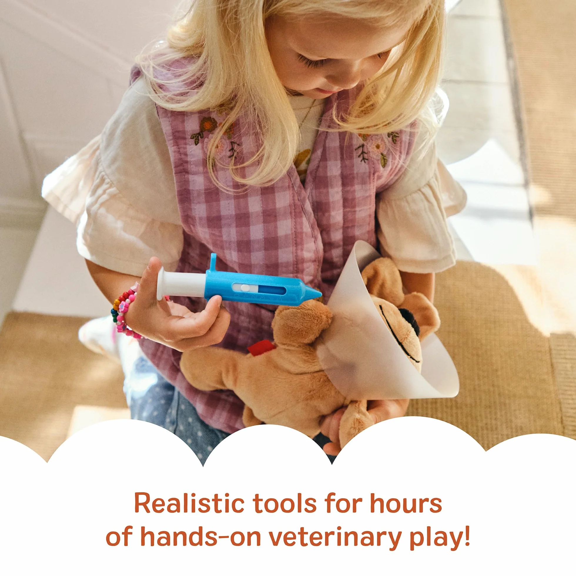 Melissa & Doug Pet Vet Zestaw do zabawy w weterynarza dla dzieci, Zabawa w udawanie, Zestaw do zabawy z pluszowymi zabawkami, 3+, Zabawa kreatywna, Prezent dla chłopca lub dziewczynki
