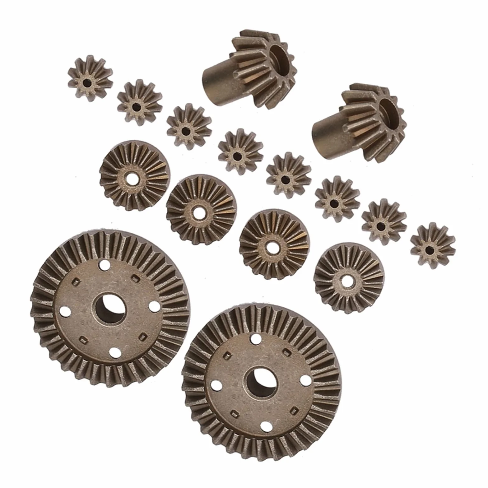 Metal Gear for WLTOYS 12428, Special Zaprojektowane, Ulepszone Części 16pcs w Celu Poprawy Wydajności Samochodu RC, Wykonane z Solidnego Metalu, Odpowiednie z 12423