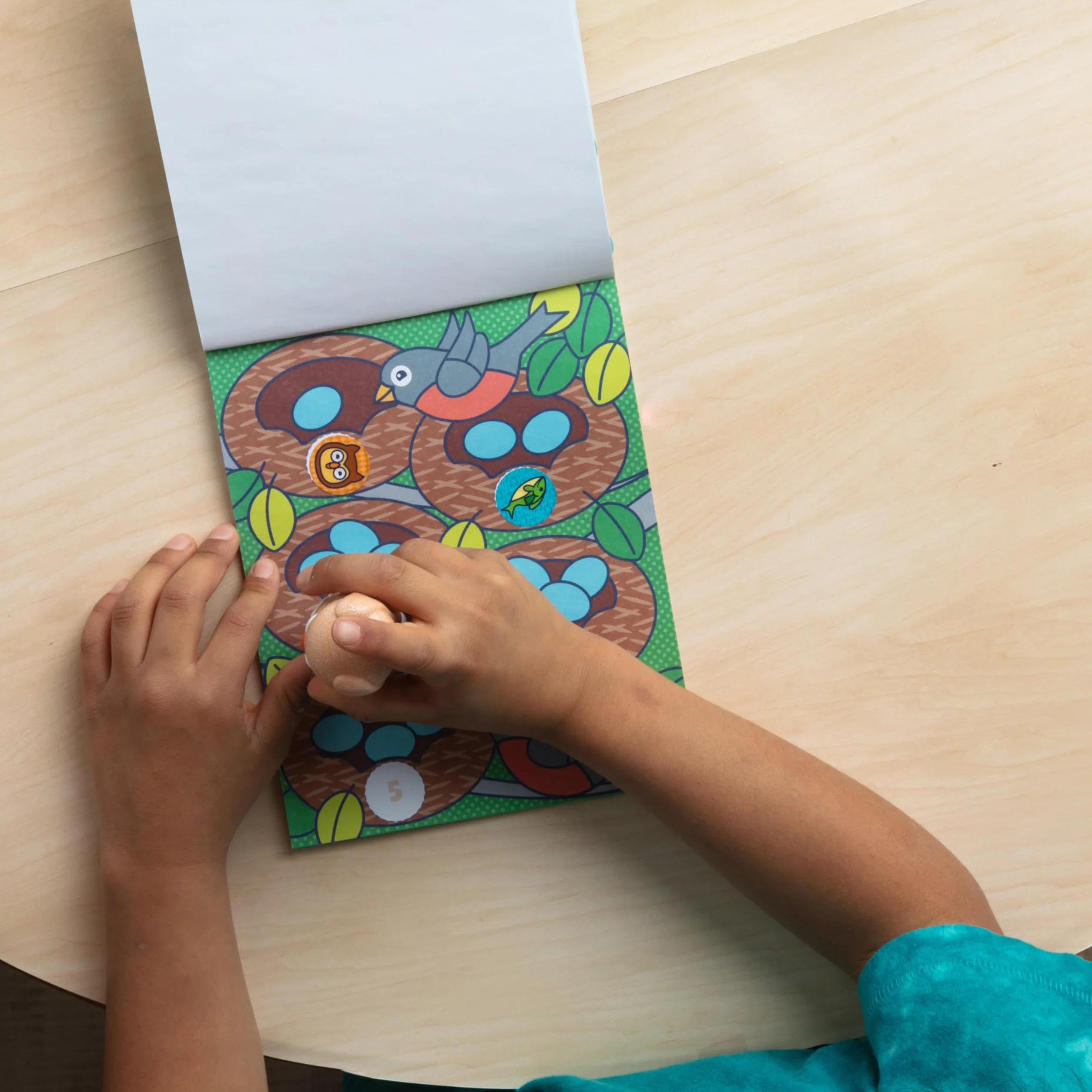 Melissa & Doug Sticker WOW stempel i podkładka do aktywności królik książka dla dzieci zabawki podróżne od 3 lat FSC