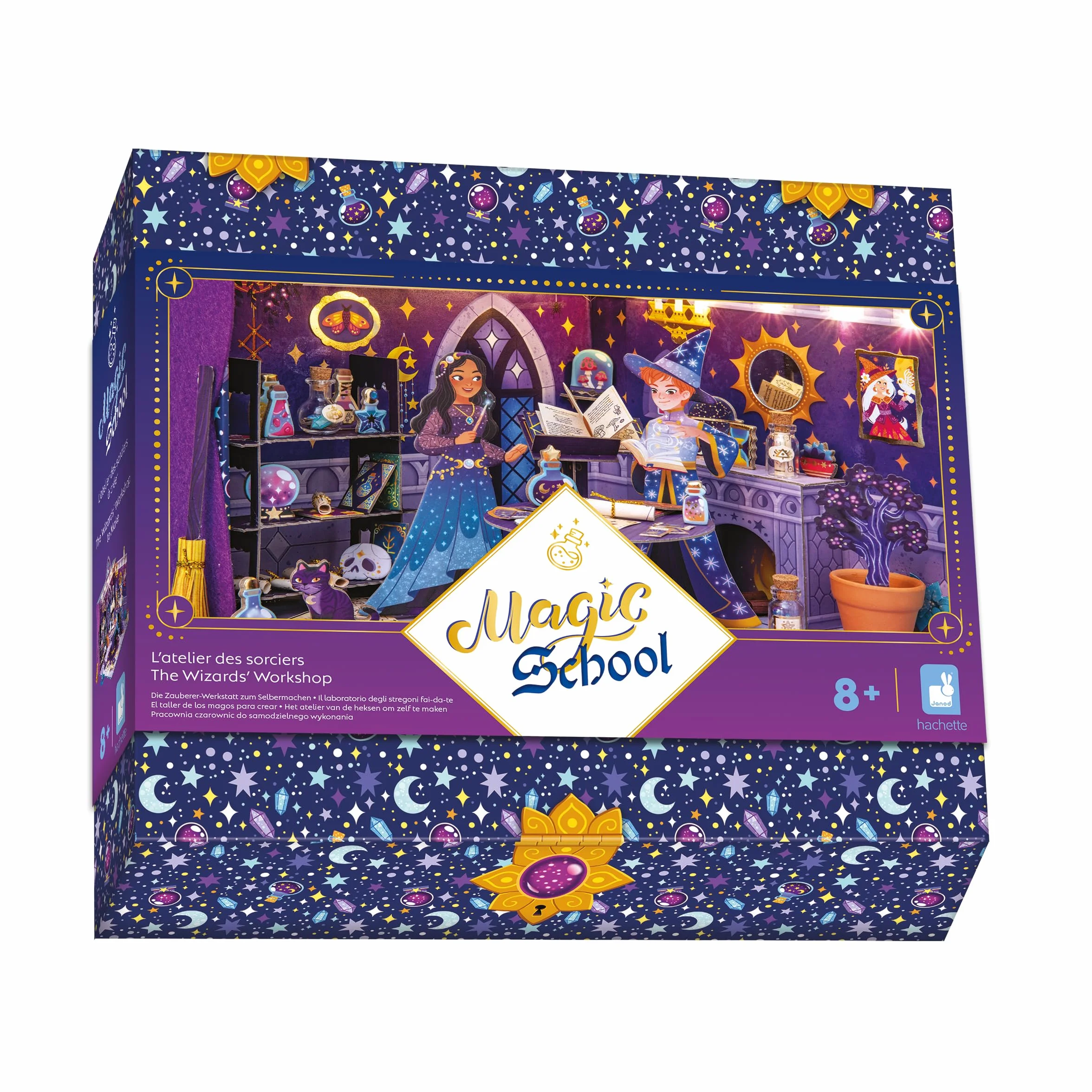 Janod Magic School-Warsztat czarownic do ćwiczeń ręczne kreatywne rękodzieło - dekoracja do tworzenia - świat magii - gra dla dzieci od 8 lat - J09140, wielokolorowy (JURATOYS J09140)
