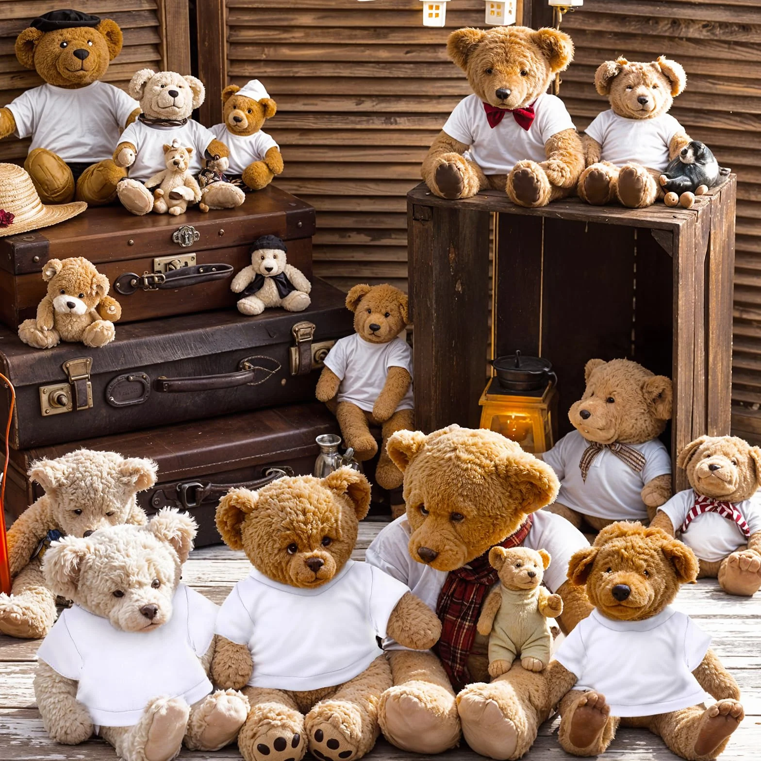 4 sztuki Build a Bear Clothes Mini Bear Ubranie Niedźwiedź Lalki Odzież Miś Odzież Pluszowe Zwierzę Ubrania 30-40 cm Niedźwiedzie Stwórz swoje własne pluszowe lalki na zewnątrz i akcesoria-B
