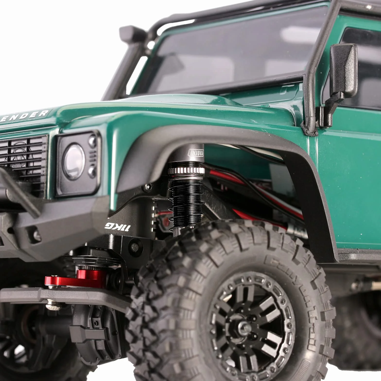 INJORA Amortyzatory 53 mm - Amortyzator gwintowany poch?aniacz oleju do TRX4M K10 High Trail Upgrade 1/18, szary