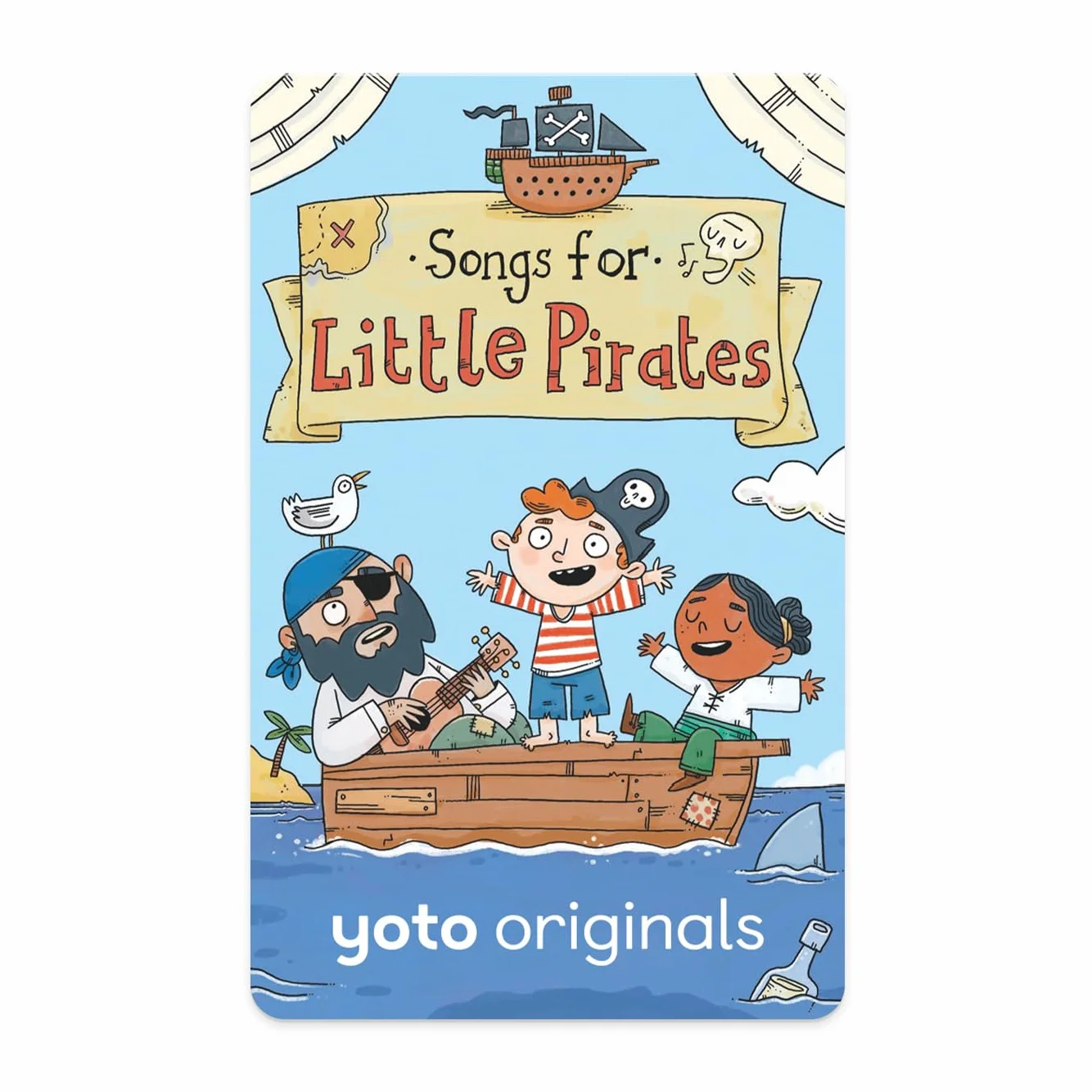 Yoto Songs for Little Pirates – karta muzyczna dla dzieci do użytku z odtwarzaczem Yoto i mini odtwarzaczem audio typu wszystko w 1, edukacyjne i bez ekranu słuchanie z zabawną muzyką Singalong w