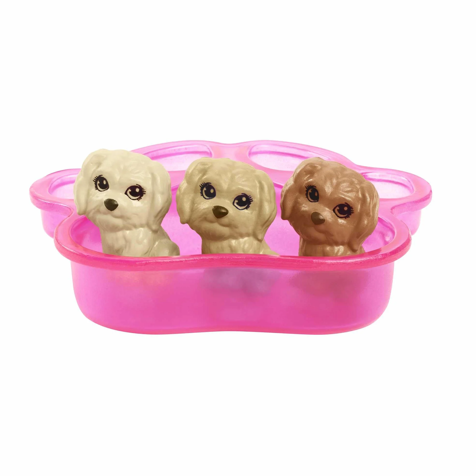Barbie Narodziny piesków Zestaw do zabawy z lalką Barbie blondynką (29 cm), psią mamą z funkcją, 3 szczeniaczkami i akcesoriami do opieki, prezent dla dzieci od 3 do 7 lat, HCK75