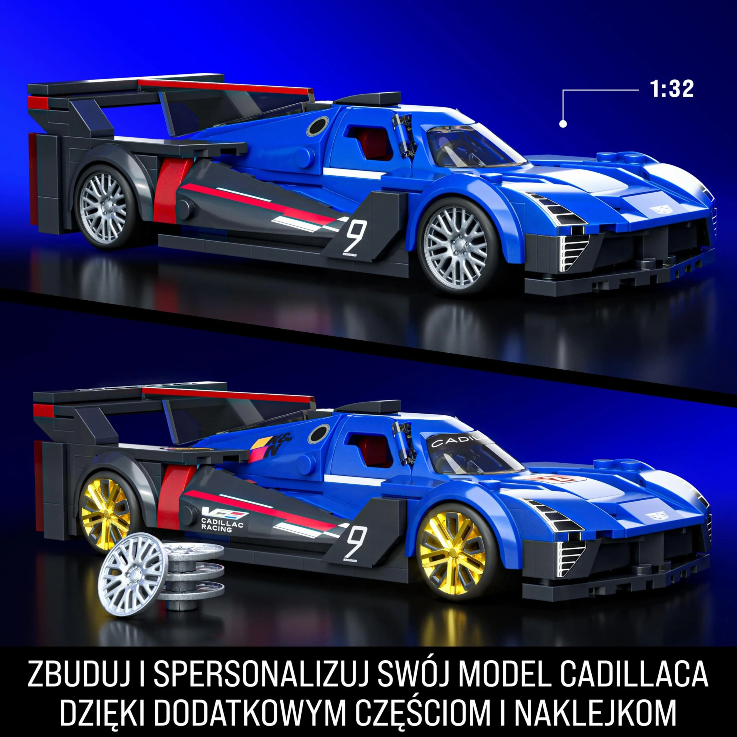 Mattel Brick Shop Hot Wheels Cadillac Project GTP Hypercar Zestaw Konstrukcyjny 236 Elementów JFR89