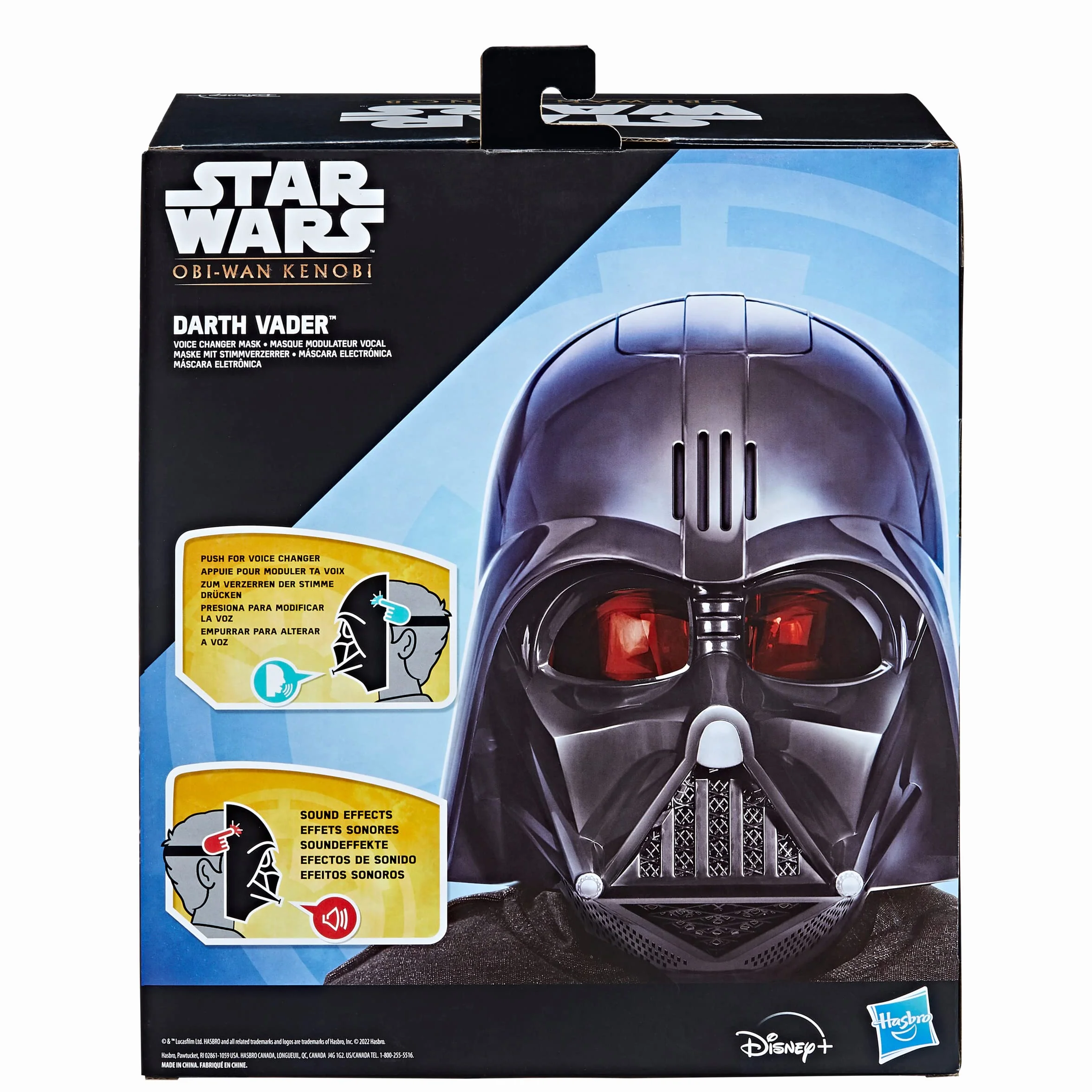 Star Wars Darth Vader elektroniczna maska z funkcją zniekształcania głosu, zabawka dla dzieci od 5 lat do odgrywania ról z efektami dźwiękowymi