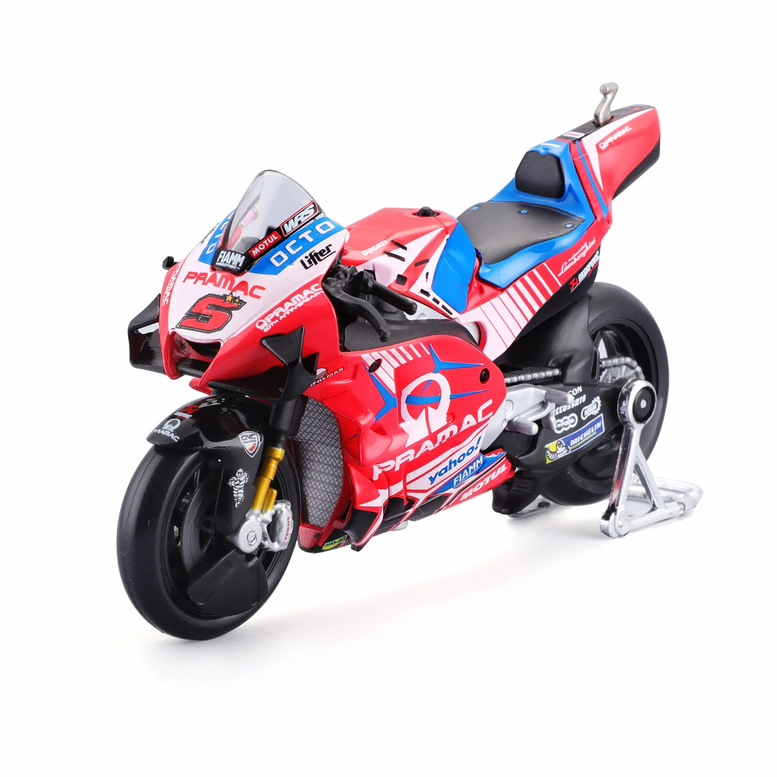 Maisto - Ducati Pramac #5 Johann Zarco - Moto GP Racing - Nowość FA 2022 - Miniaturowy dla dzieci - Skala 1/18