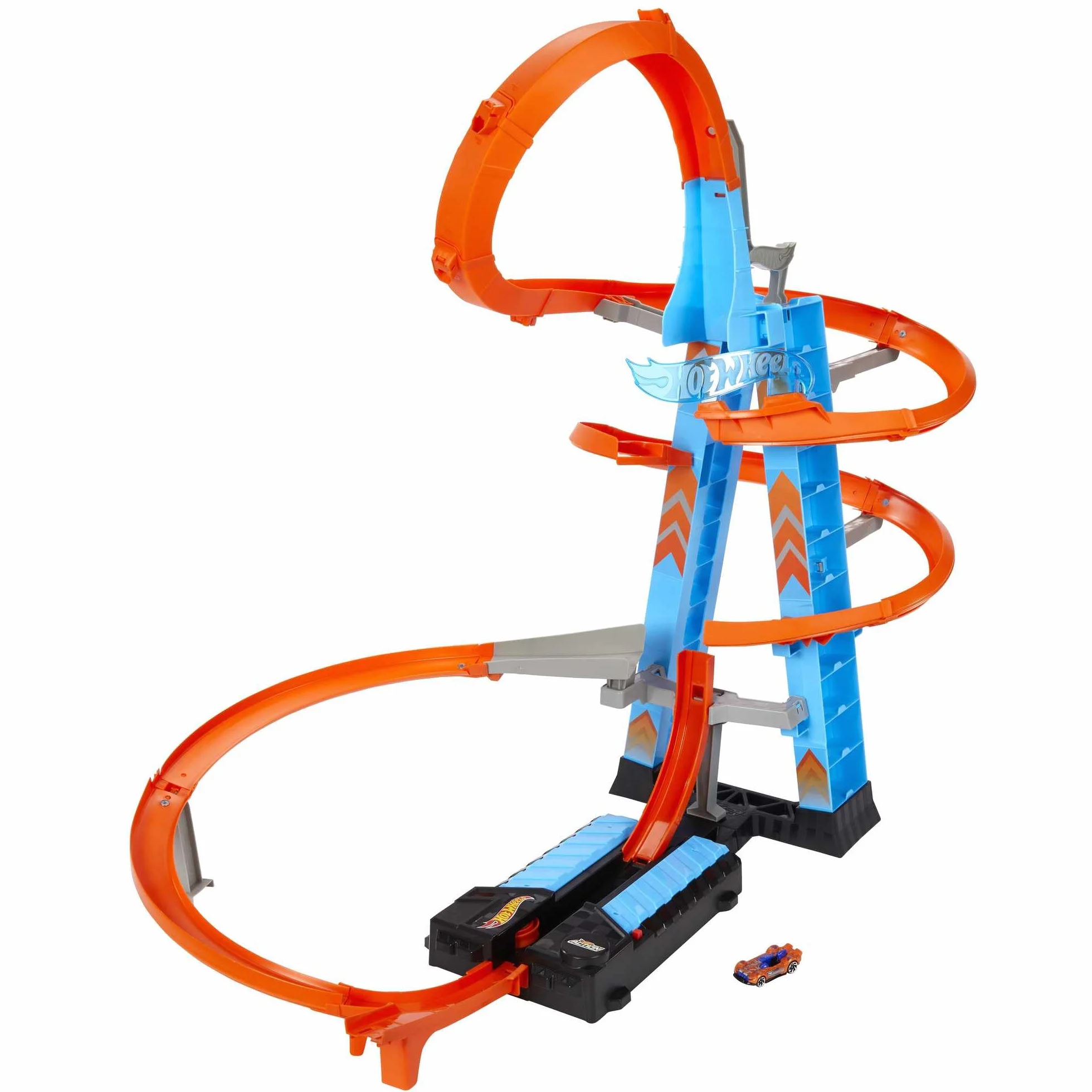 Hot Wheels, Wieża Podniebne Kraksy Zestaw Do Zabawy + 1 Samochodzik GWT39