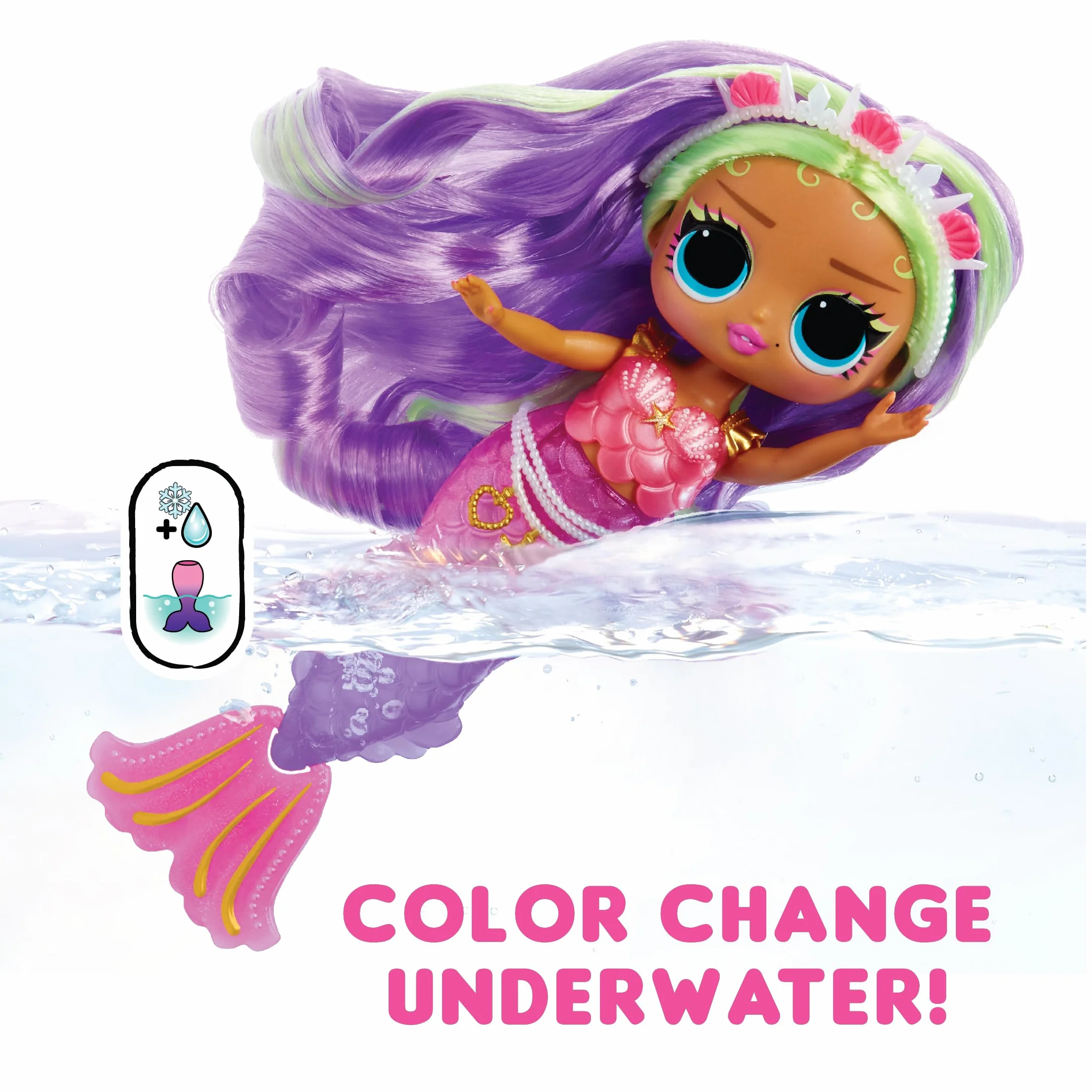 L.O.L. Surprise! Tweens - Mermaid Cleo Clove - Modna Lalka ze Zmieniającym Kolor Ogonem, Ruchomą Płetwą i Pięknymi Akcesoriami - Zabawki dla Dzieci i Kolekcjonerów powyżej 4 Lat