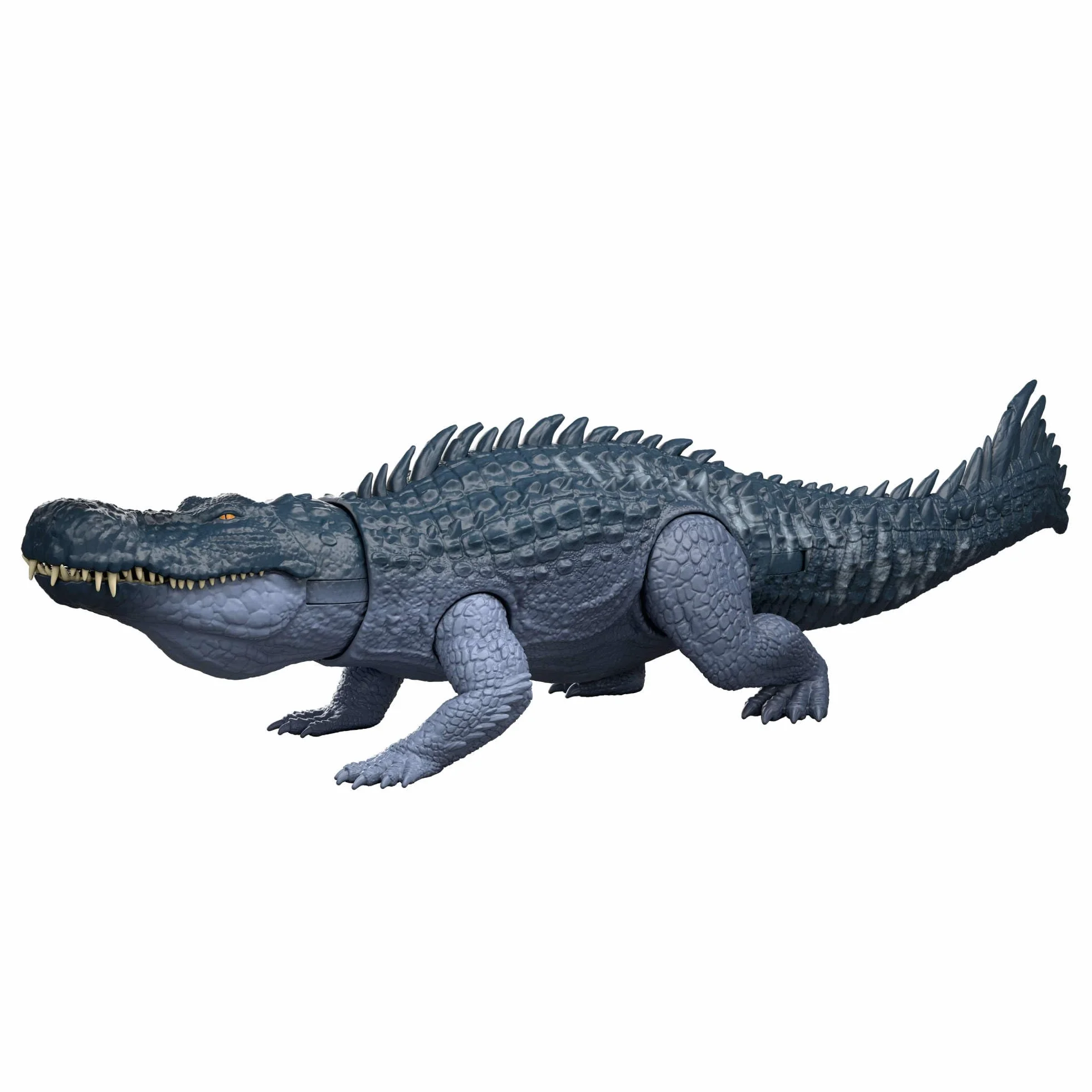 Mattel Jurassic World Rebirth Gigantyczny atak Purussaurus Figurka dinozaura z 2 atakami aktywowanymi ogonem, zabawka dinozaur dla dzieci, zabawa realna i wirtualna, JGB94