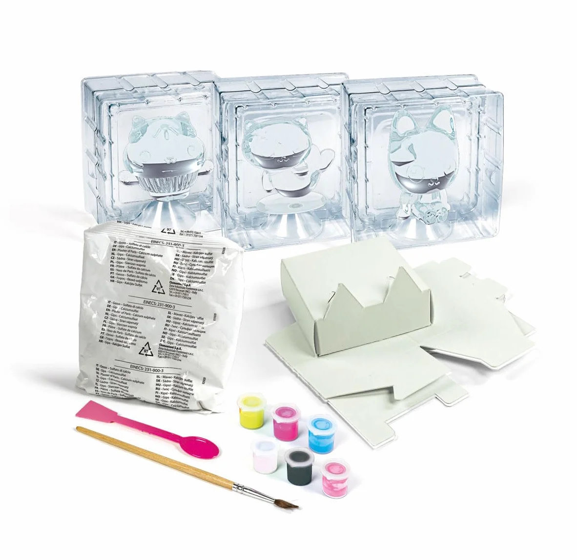 Clementoni - 18798 - Gabby'S Dollhouse Chalk Creations - kreatywna gra do tworzenia rzeźb kredowych, kreatywnych zajęć, malowania, warsztatu dla dziewczynek 6 lat, wyprodukowano we Włoszech