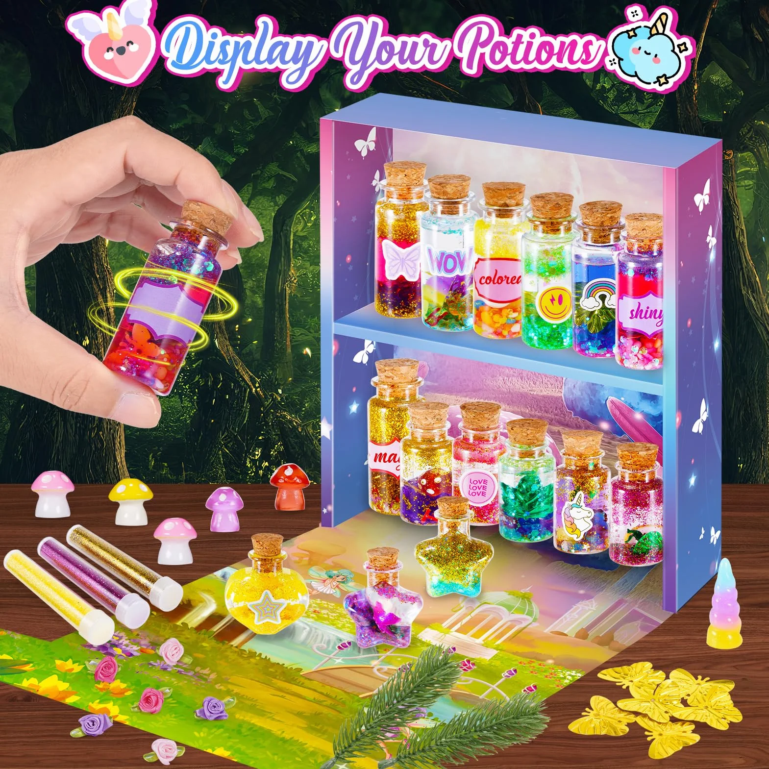 Adeokay Zabawka dla dziewczynek w wieku 6, 7, 8, 9, 10 lat, magiczna eliksir, kreatywny prezent dla dziewczynek 6, 7, 8, 9, 10 lat, zestaw do majsterkowania dla dzieci w wieku od 6 do 9 lat, dla
