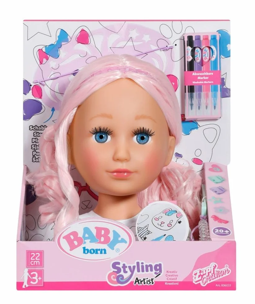 BABY Born 836033 Styling Head Artist, Multi