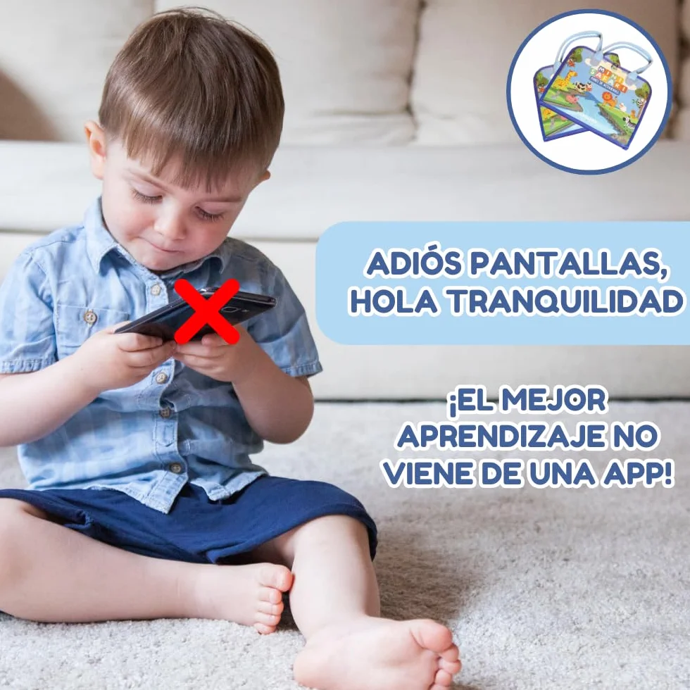 Busy Board Montessori - Edukacyjna i sensoryczna zabawka dla dzieci - po hiszpańsku - Idealna do rozwoju małej motoryki i nauki - 2 3 4 lata - Interaktywna książka - Zabawki dla dzieci - Prezent