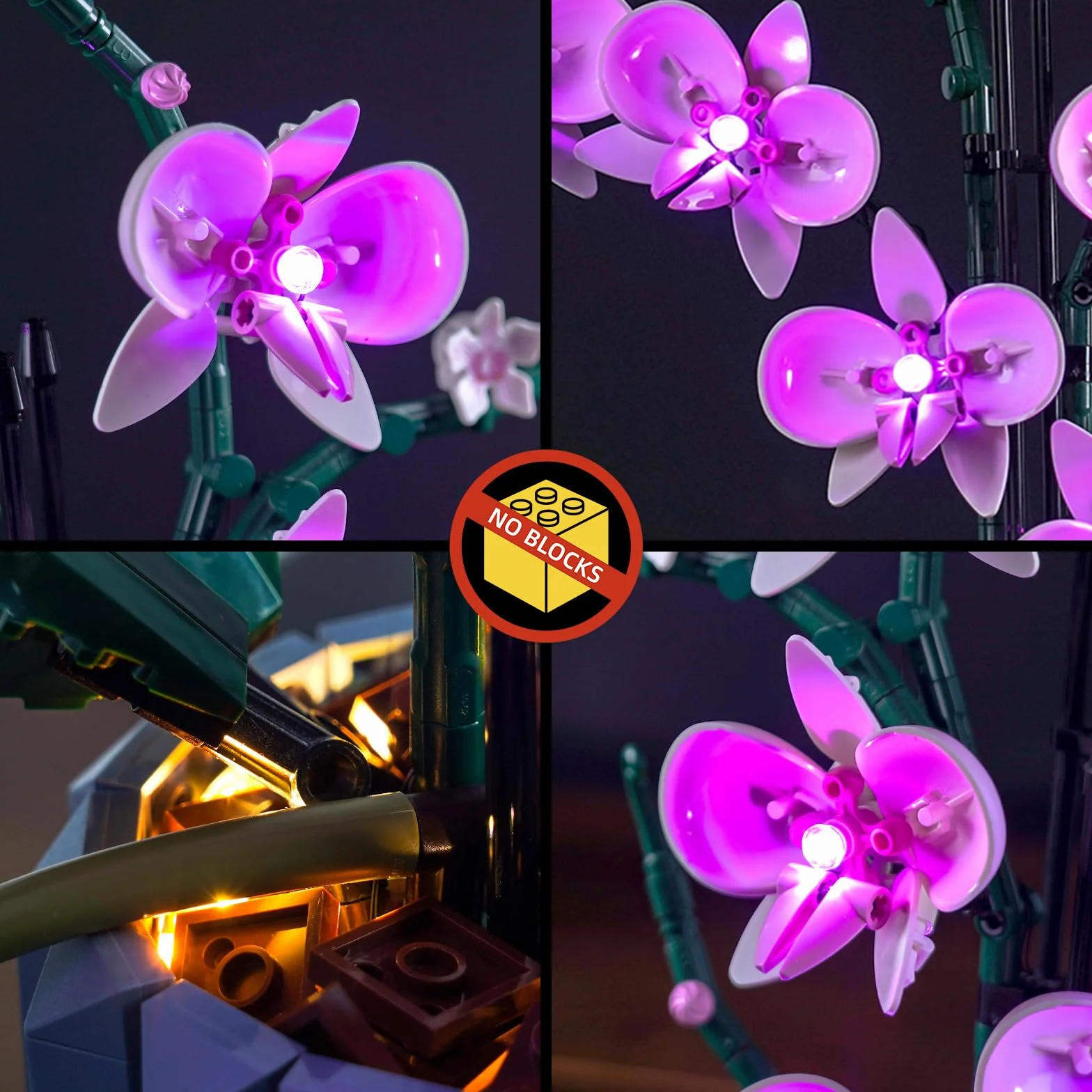 Zestaw oświetleniowy LED do LEGO Orchidea 10311, kolekcja botaniczna