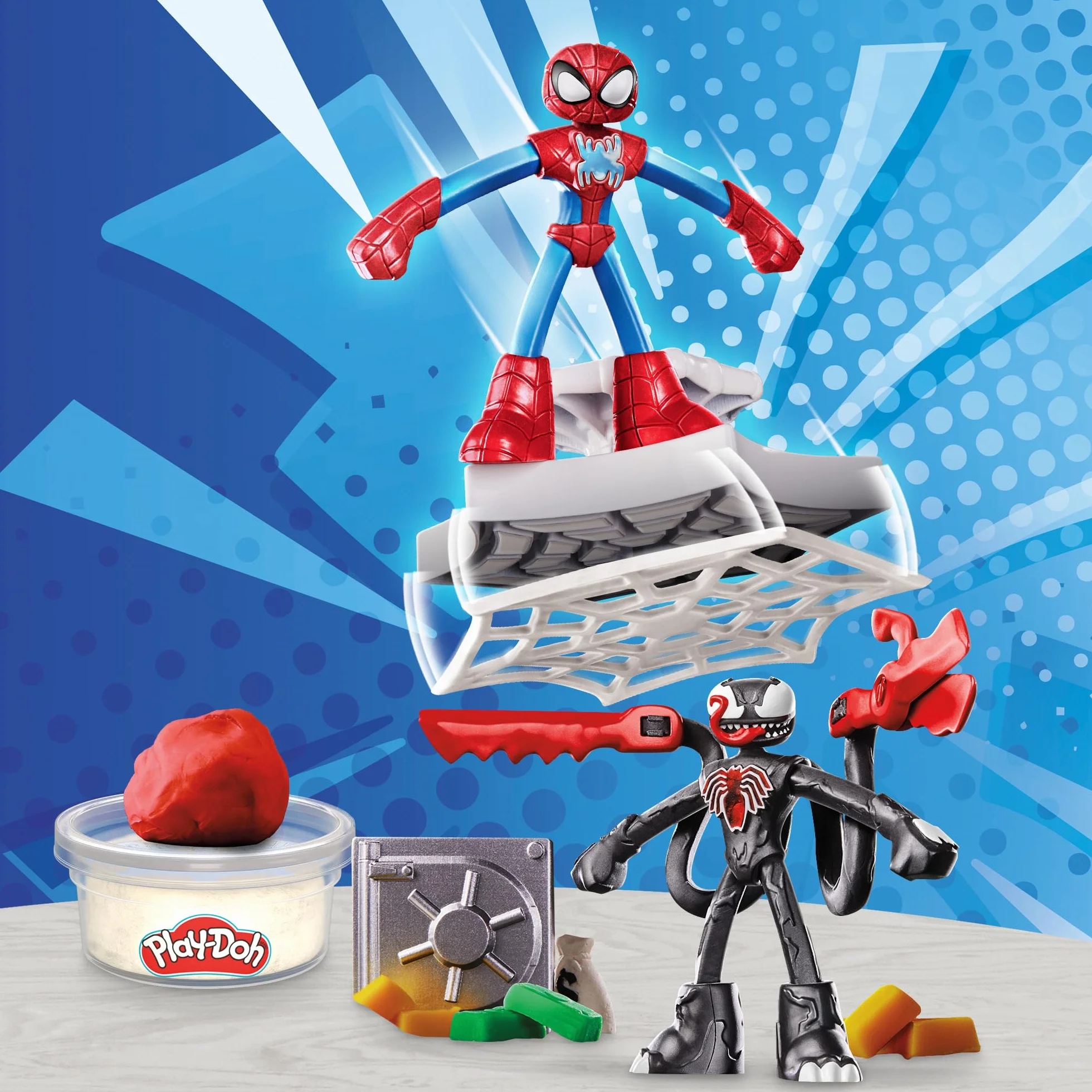 Zestaw do zabawy Play-Doh Marvel Spider-Man Walcz, strzelaj i przecinaj
